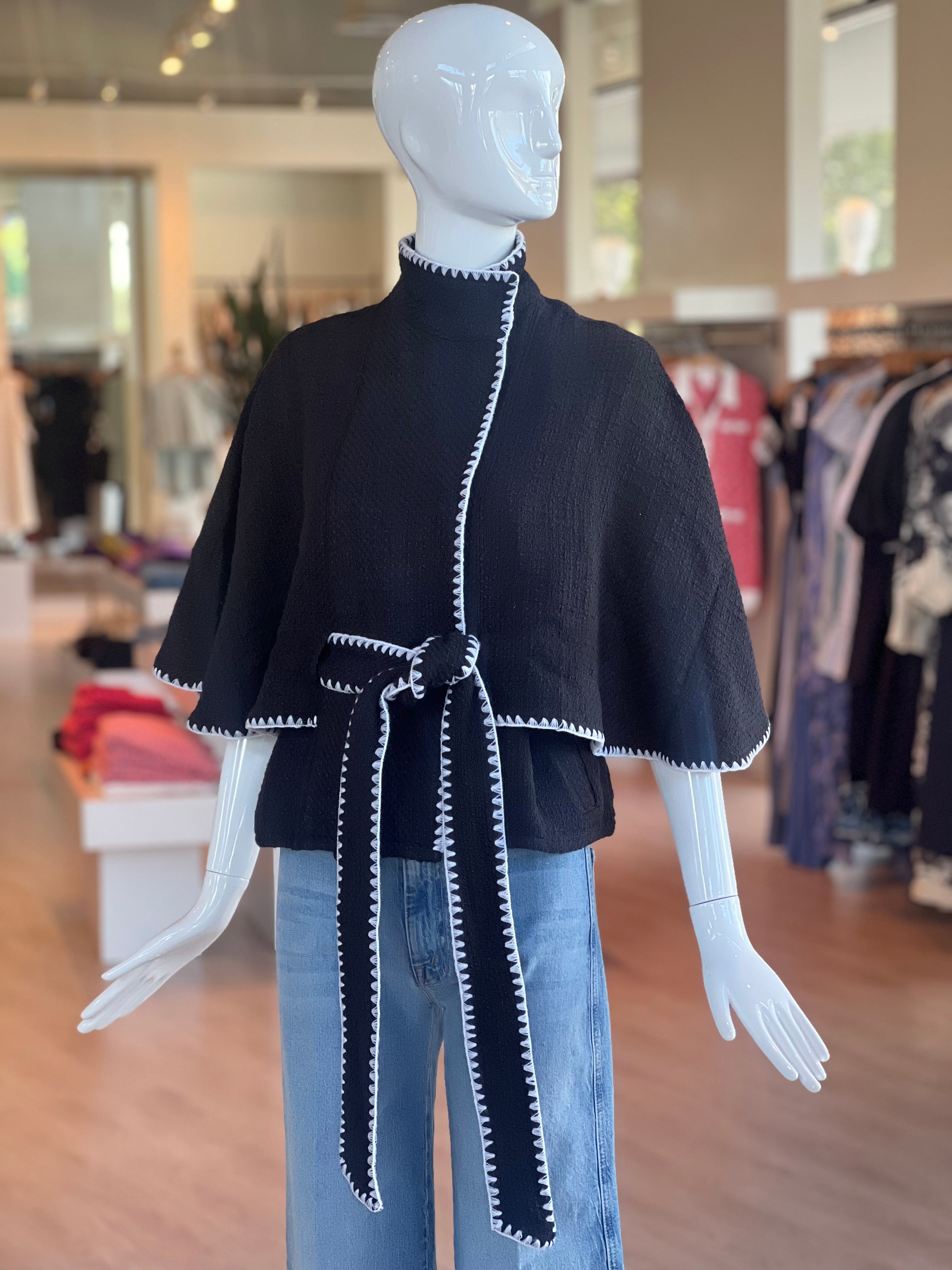 Casa42 Black Cape Coat