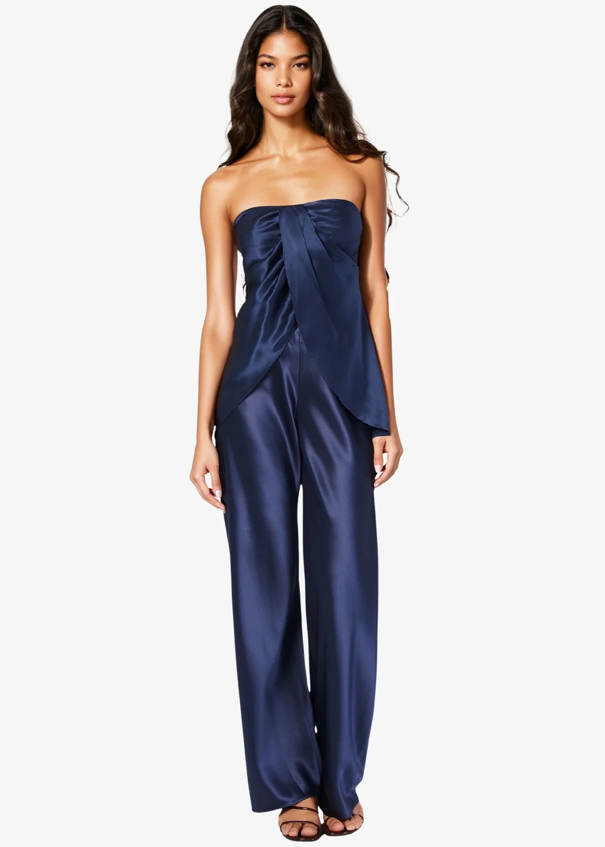 Cap01 Navy Silk Pants