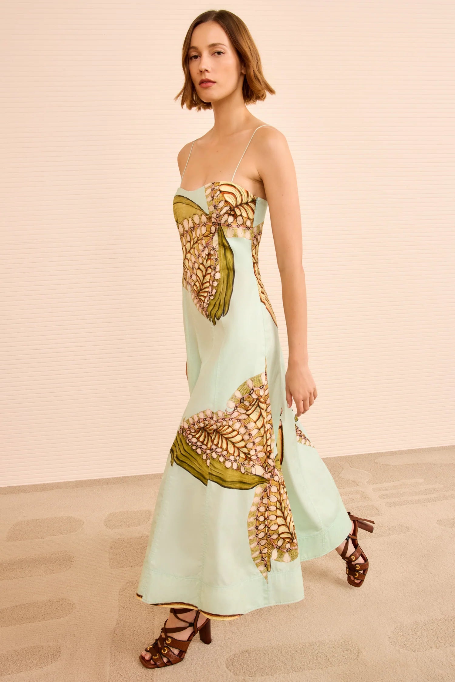 Ul0157 Water Blossom Midi Dress