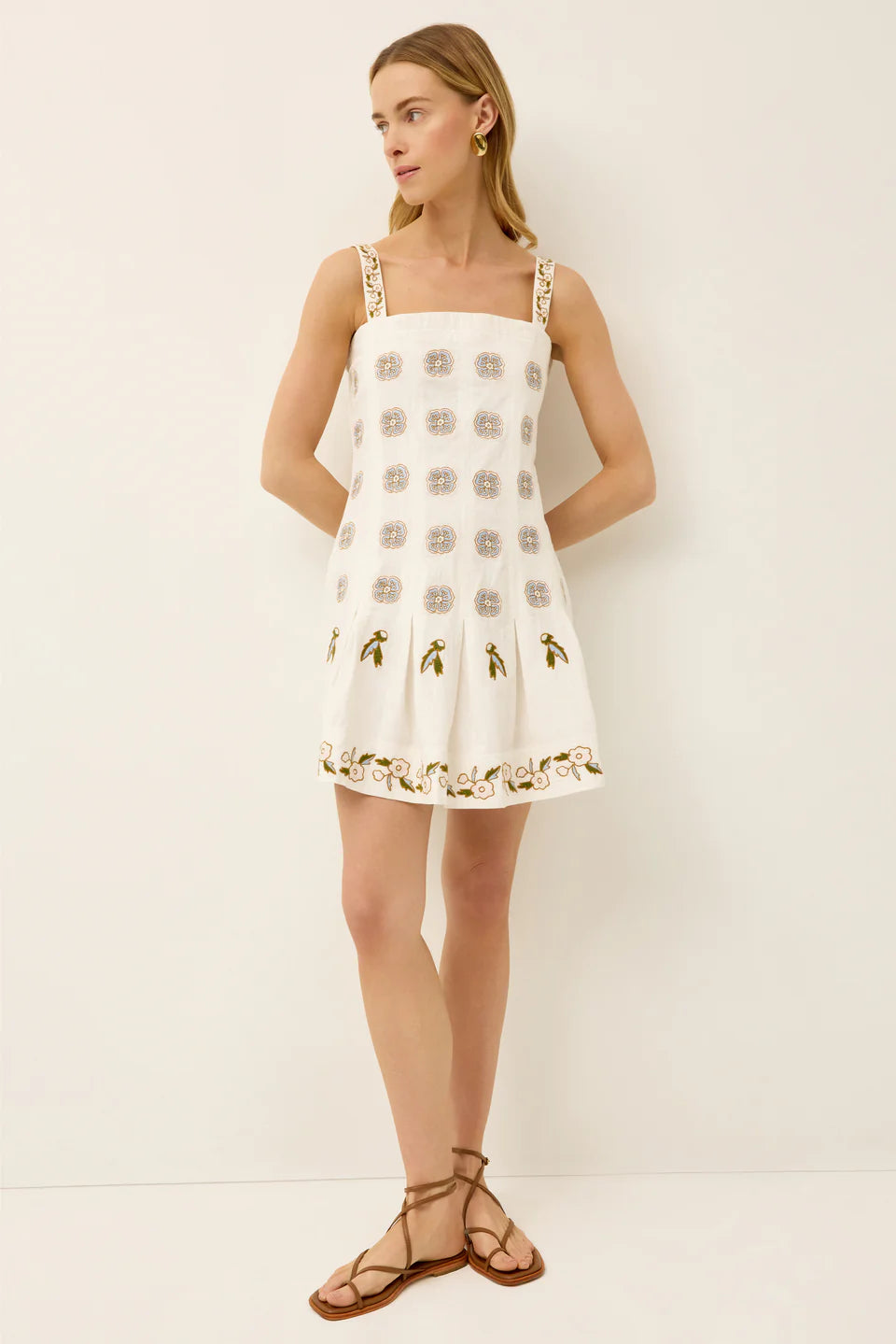 Ma2l23 Secret Garden Embroidered Mini Dress