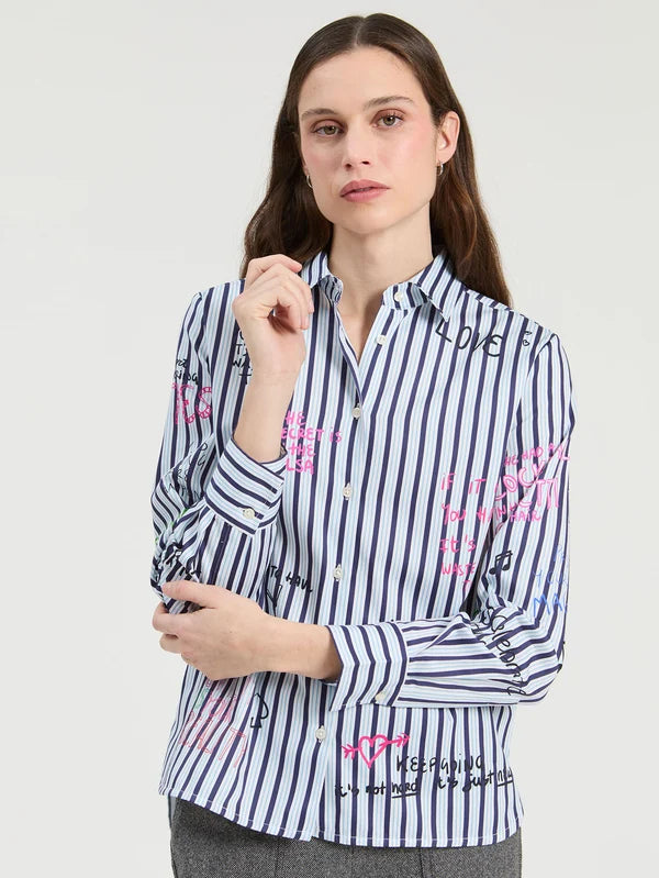 Vi34022 Stripe Voyage Buttondown