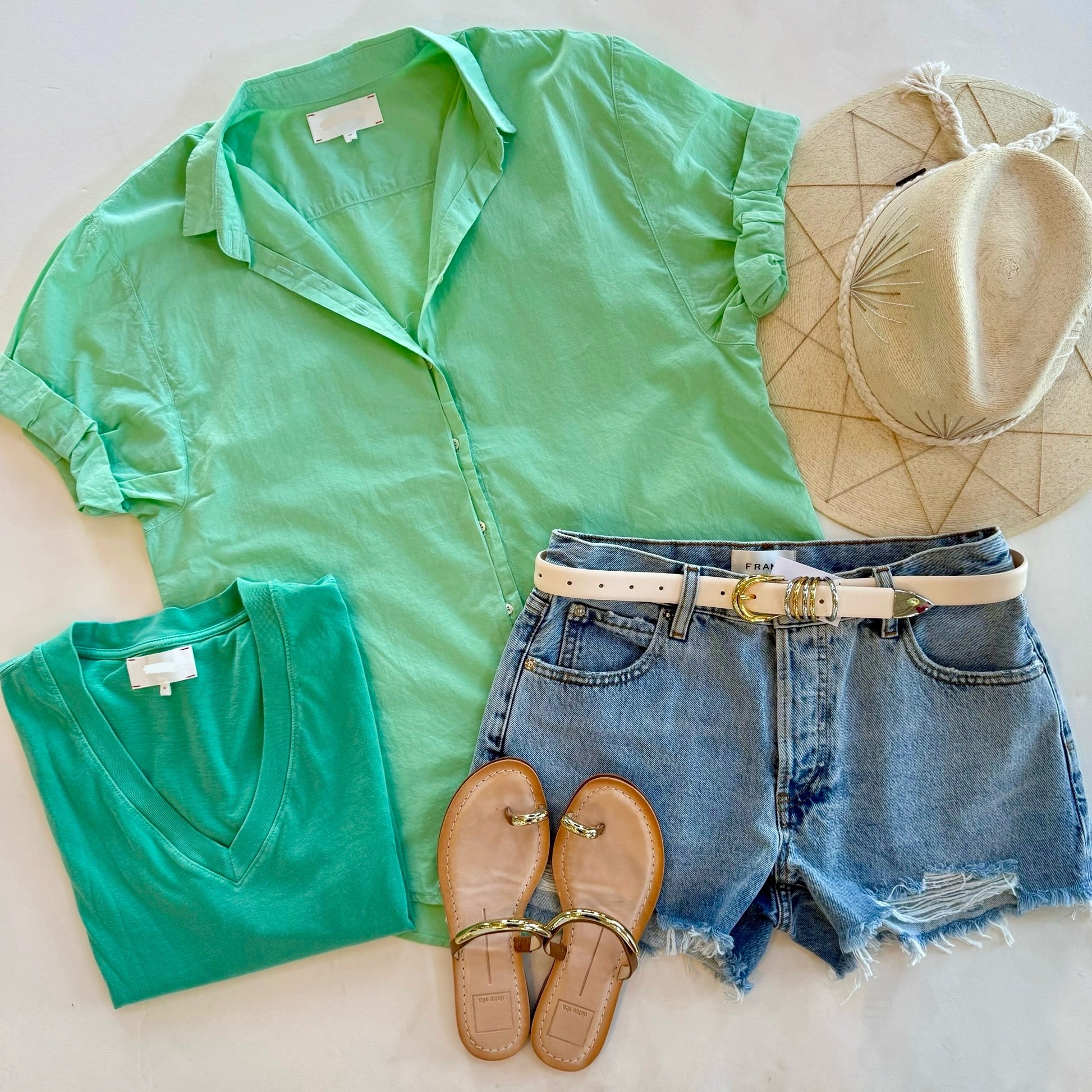 Xixctp114 Xirena Pistachio Button Down Top