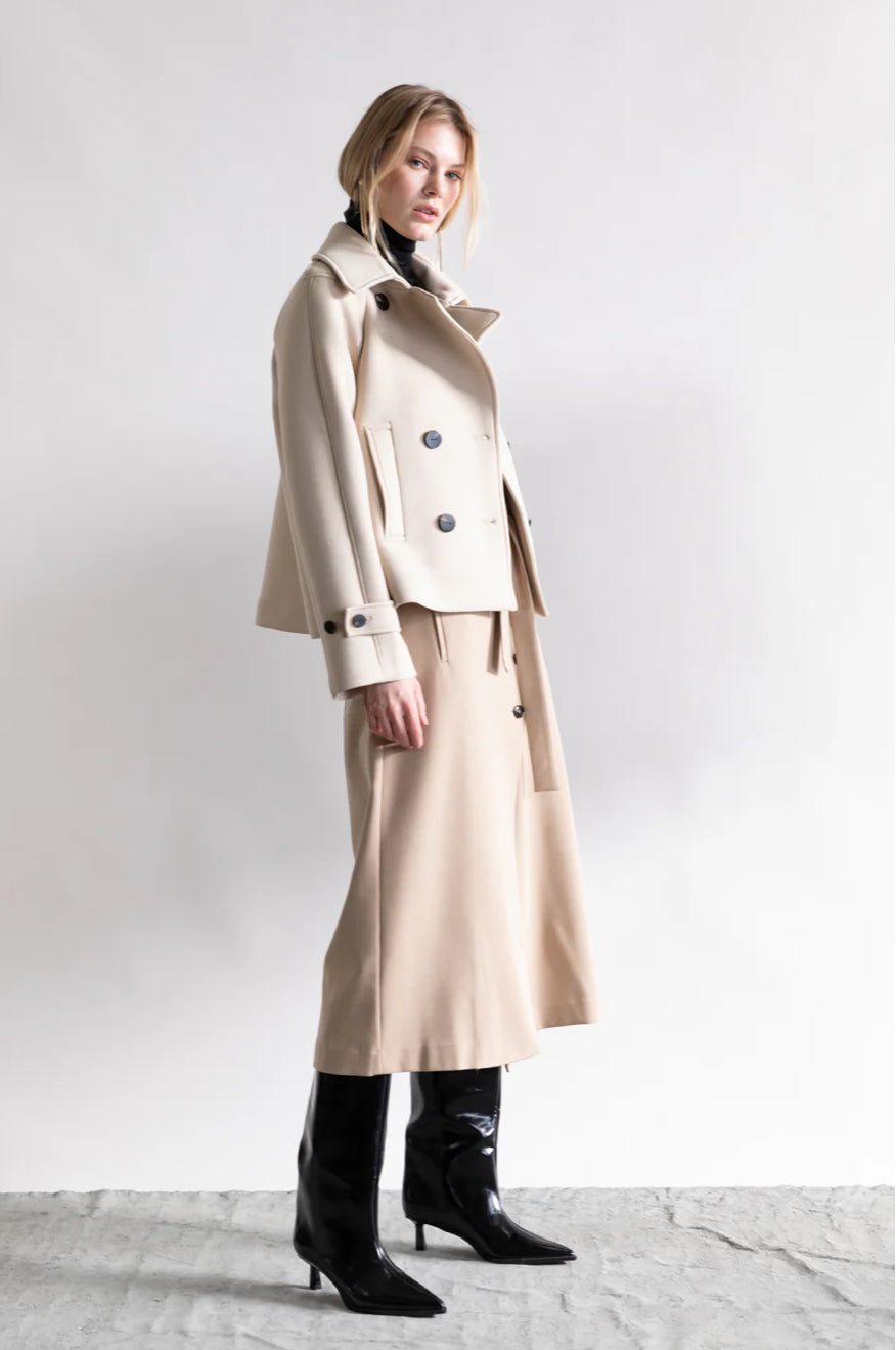 Ps2432 Crop Double Breasted Jacket