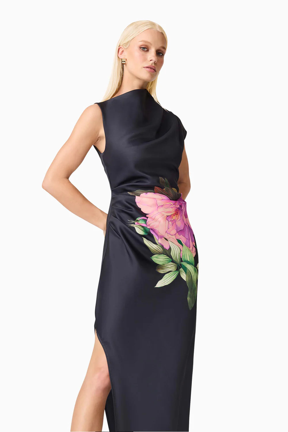 El82518 Assymmetrical Maxi Dress