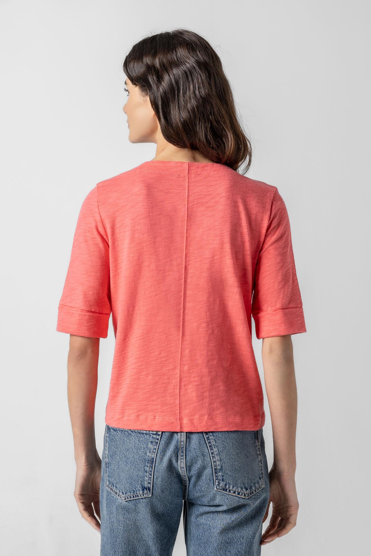 Lipa2968 Lilla P Coral V Neck Tee