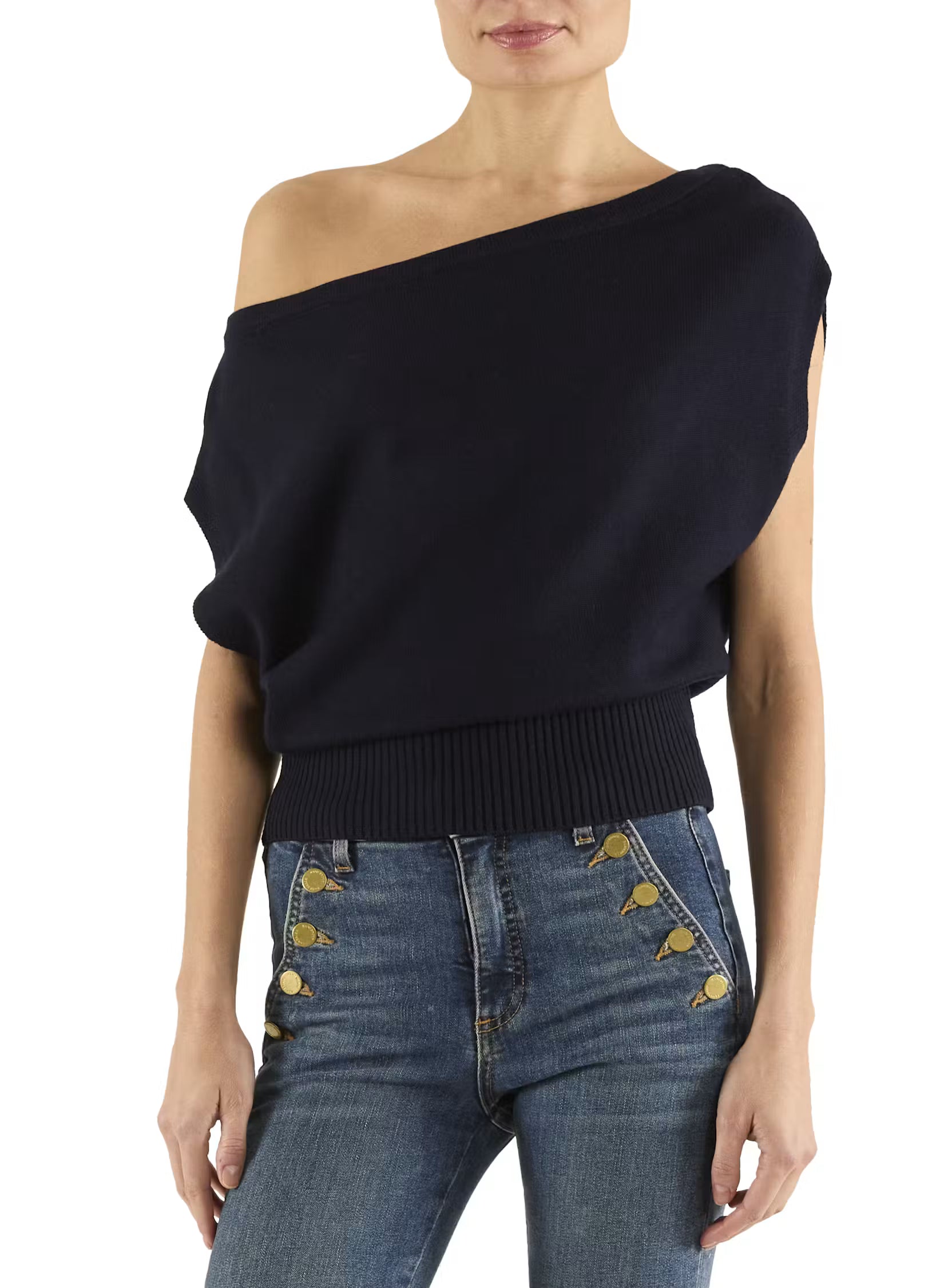 Ra7014 Navy Slouchy Sweater