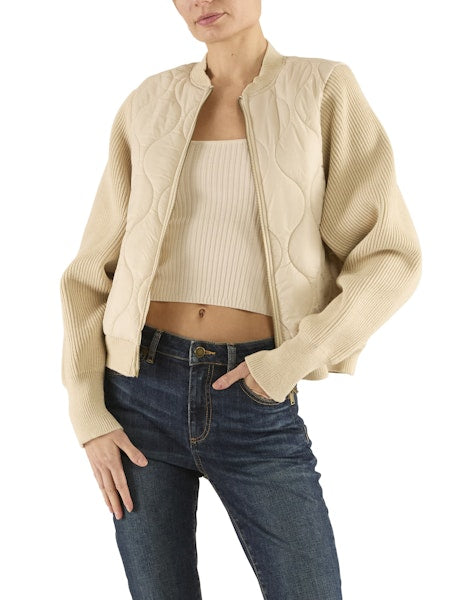 Ra4014 Bone Combo Puffer Jacket
