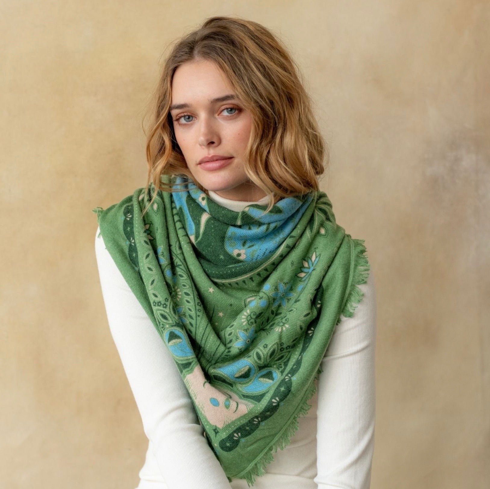 Fa2000 Bandana Scarf - Teal/Sage