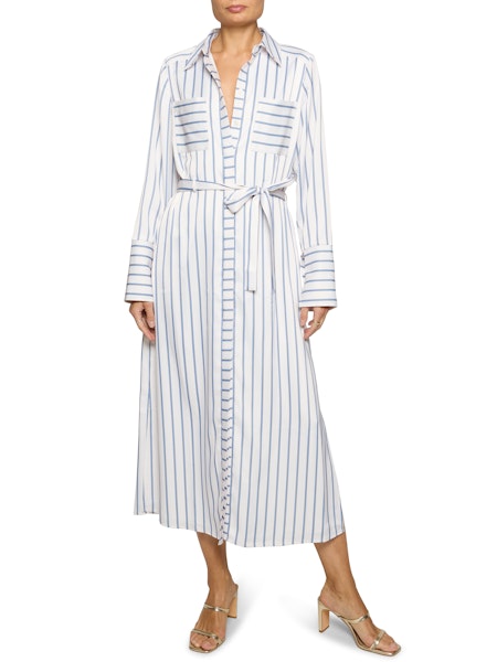 Raa3019 Seaside Stripe Midi Dress