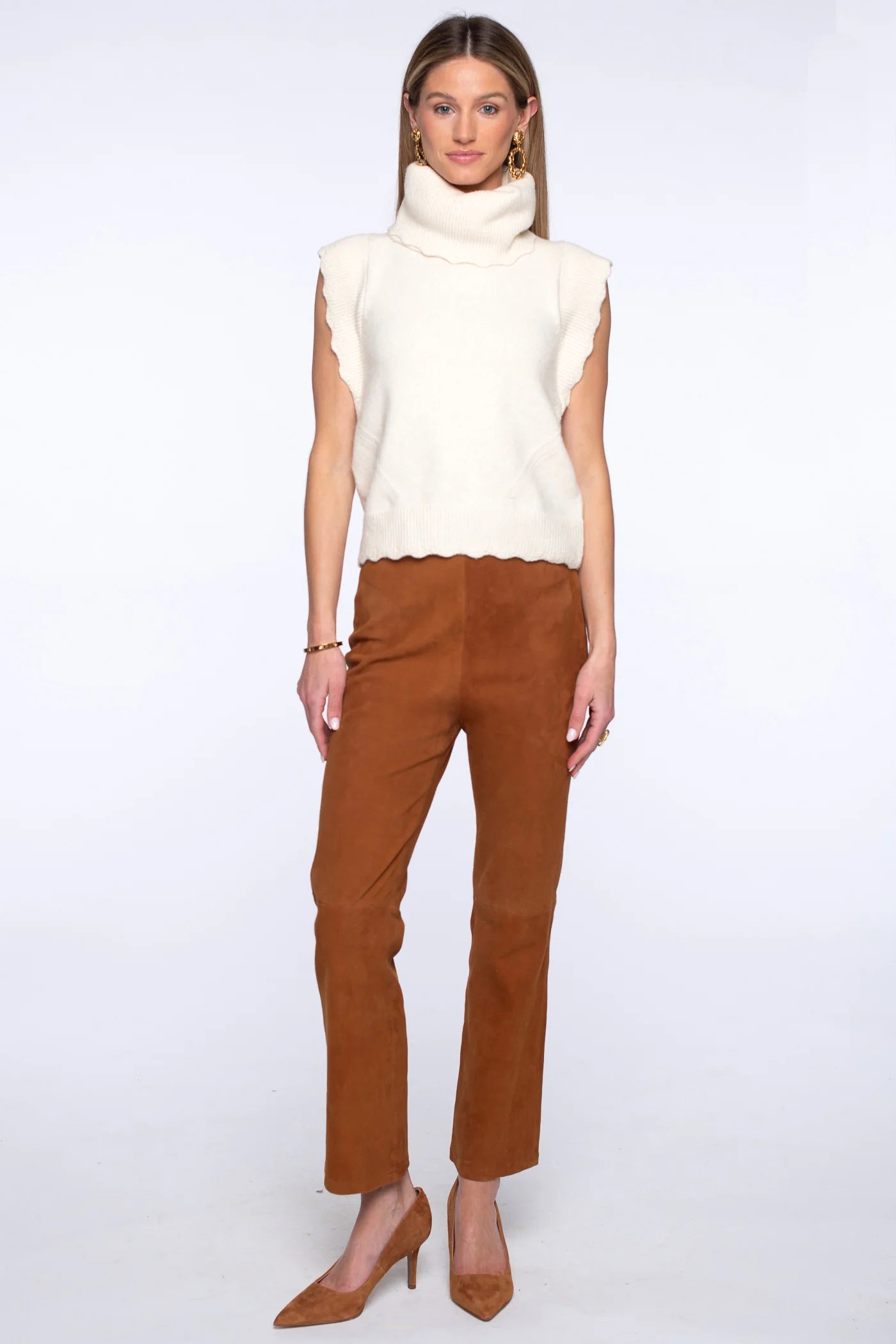 El3533 Tan Suede Pants