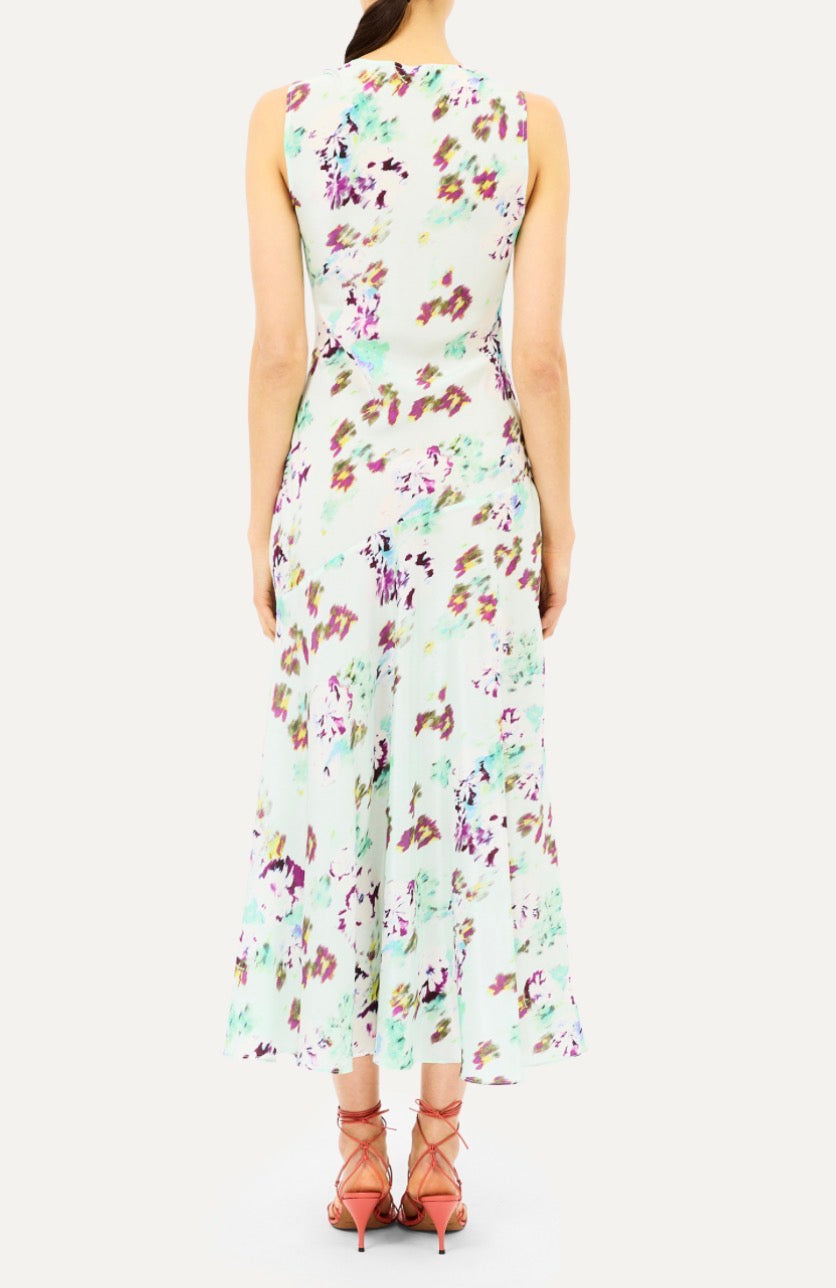 Ul0129 Mint Silk Maxi Dress