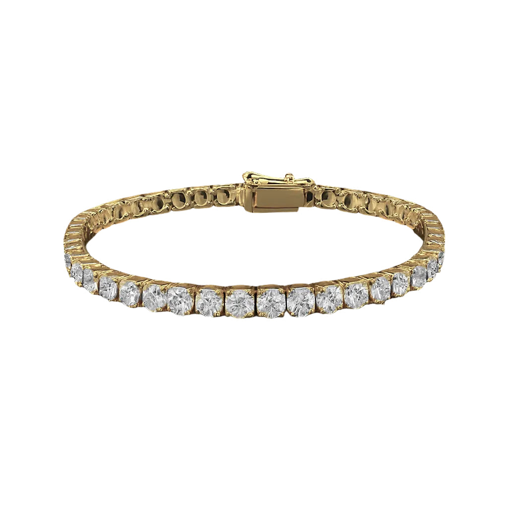 Bt258 Medium Tennis Bracelet - Gold