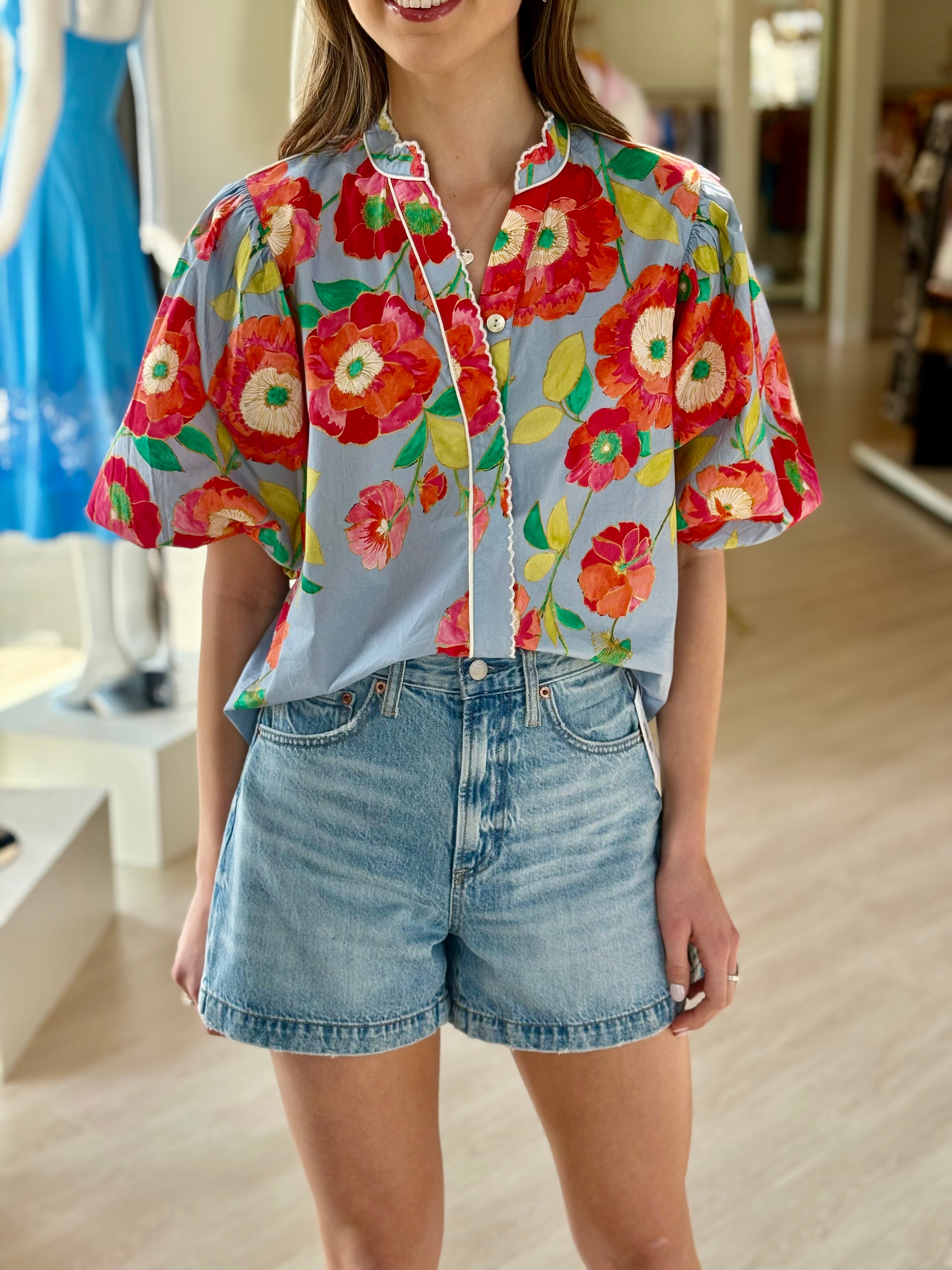 El229276 Poppy Patch Top