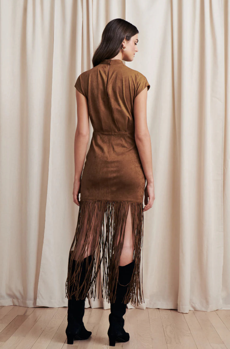 Sa1707 Fringe Midi Dress