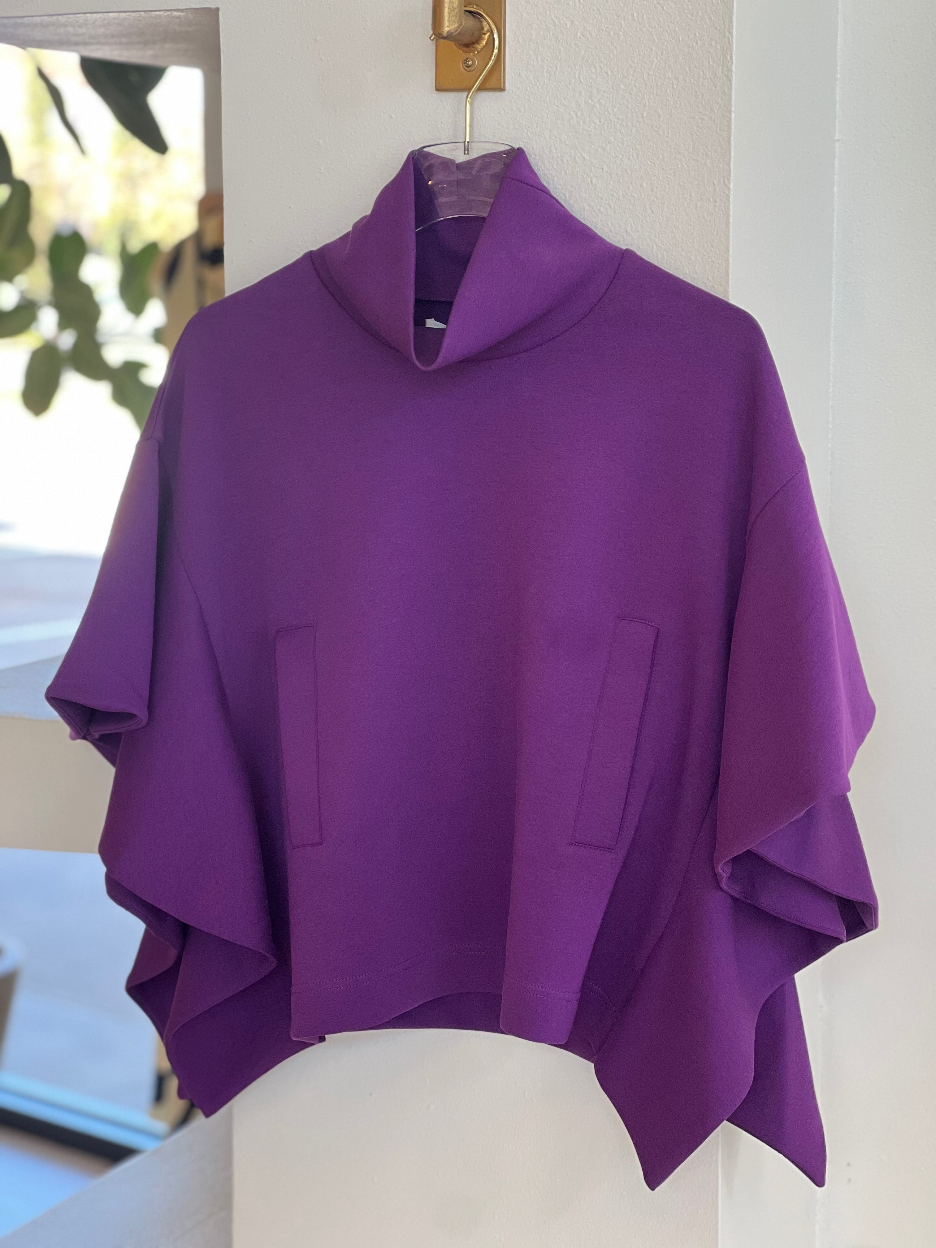 Ps2438 Flutter Poncho - Purple