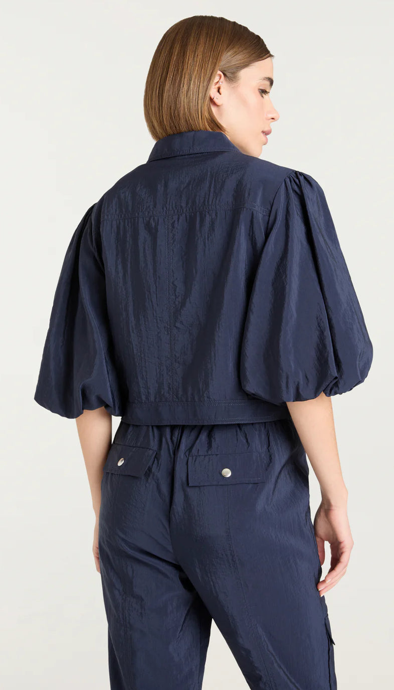 Cizj5130 Navy Cropped Jacket