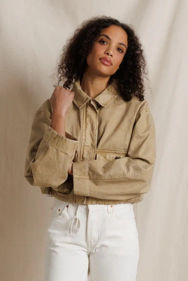 Petw247 Canvas Crop Utility Jacket