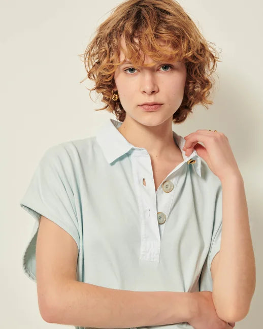 Se8011 Oversized Polo Shirt