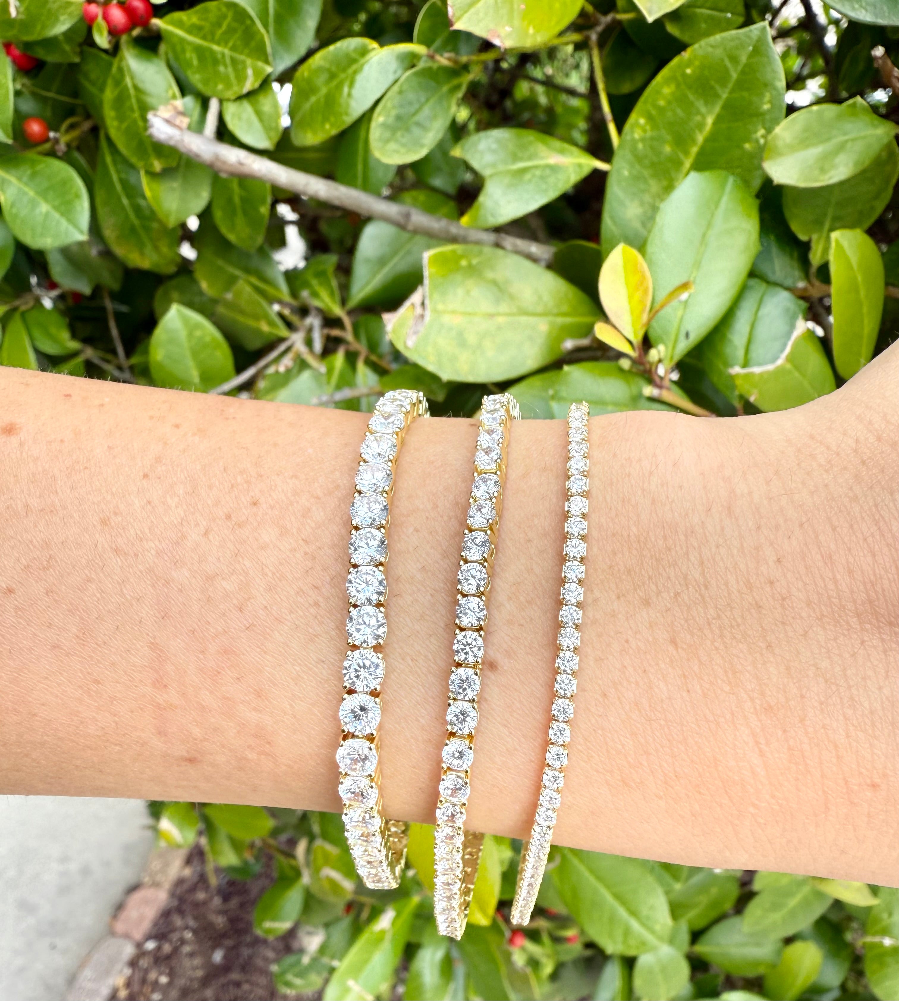 Mdtennis Gold Tennis Bracelet