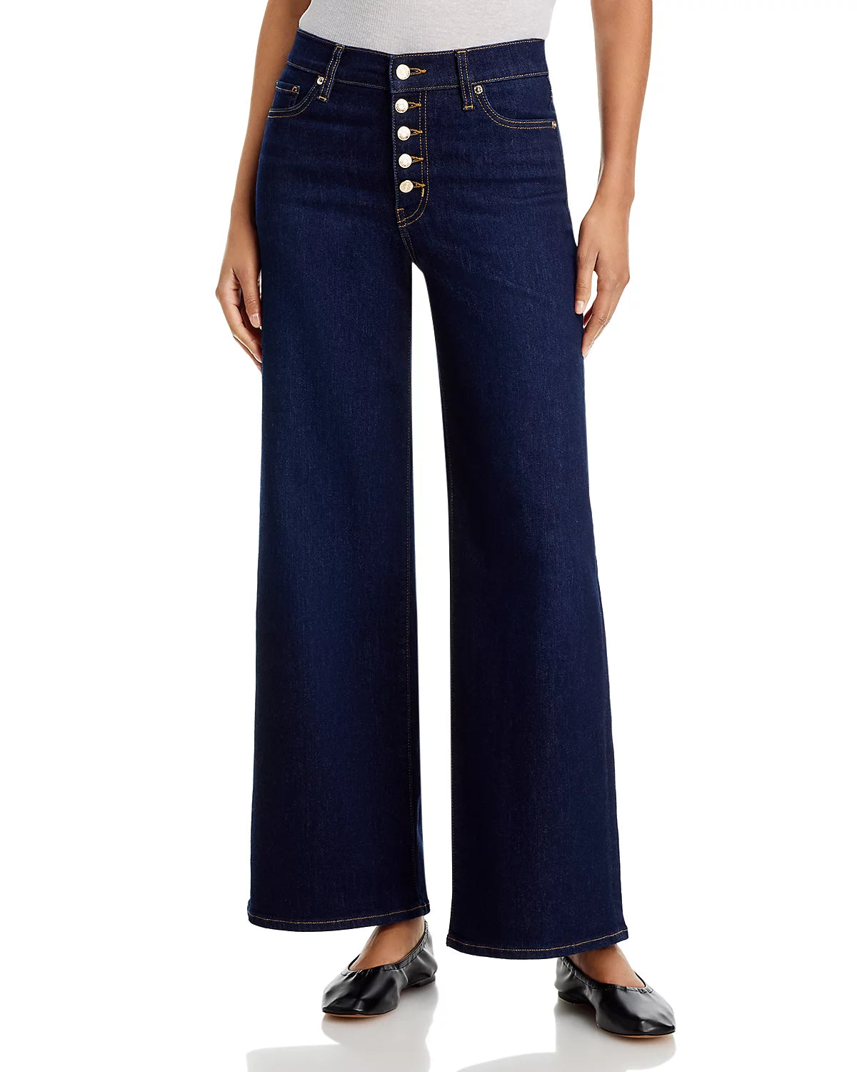 Freb814 Slim Palazzo Button - Fairway