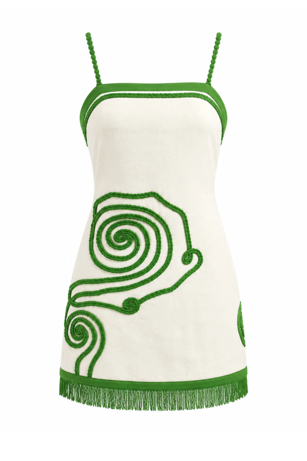 Anhalley Verde Fringe Dress
