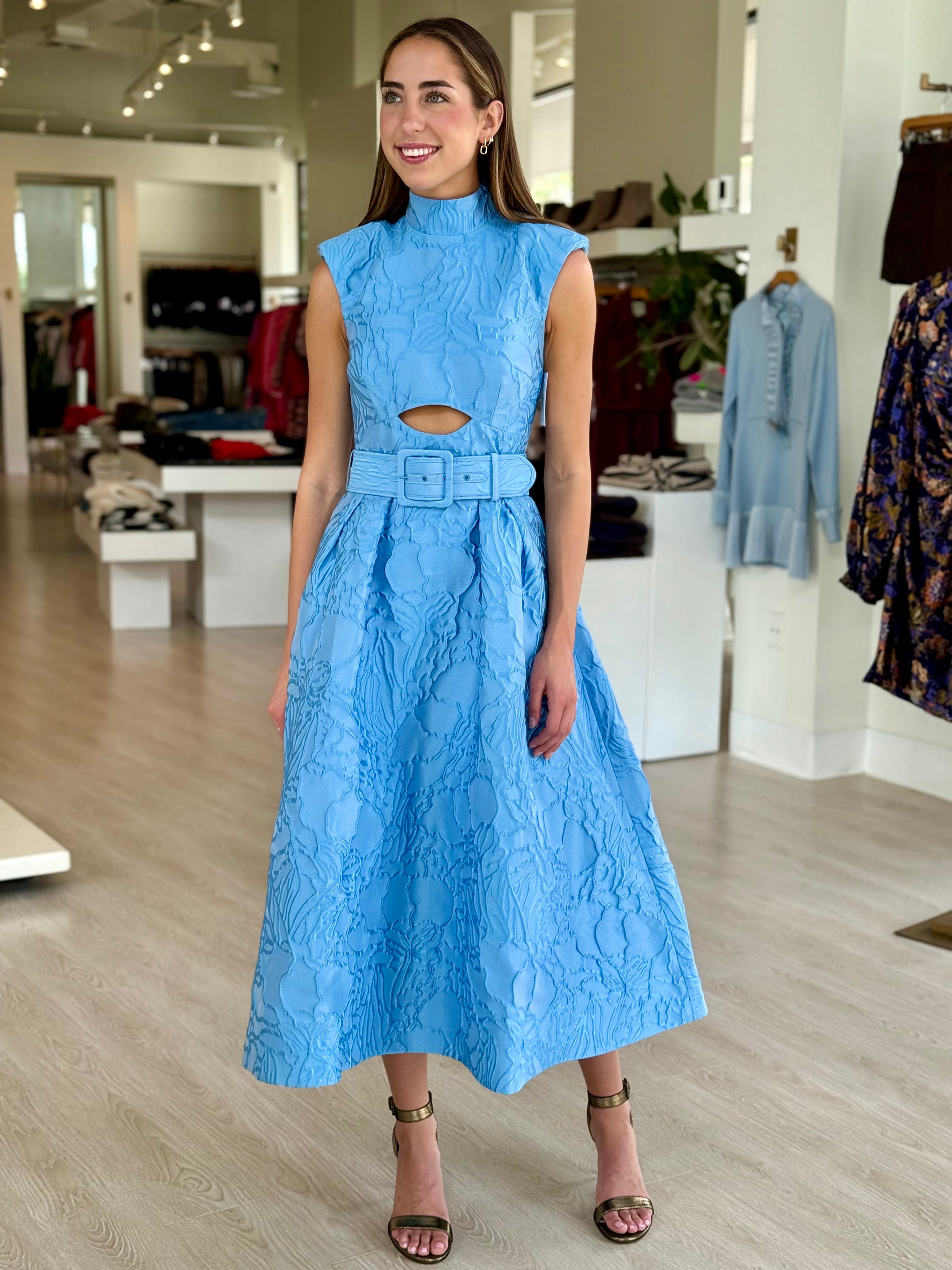 Re1284 Blue Aegir Midi Dress