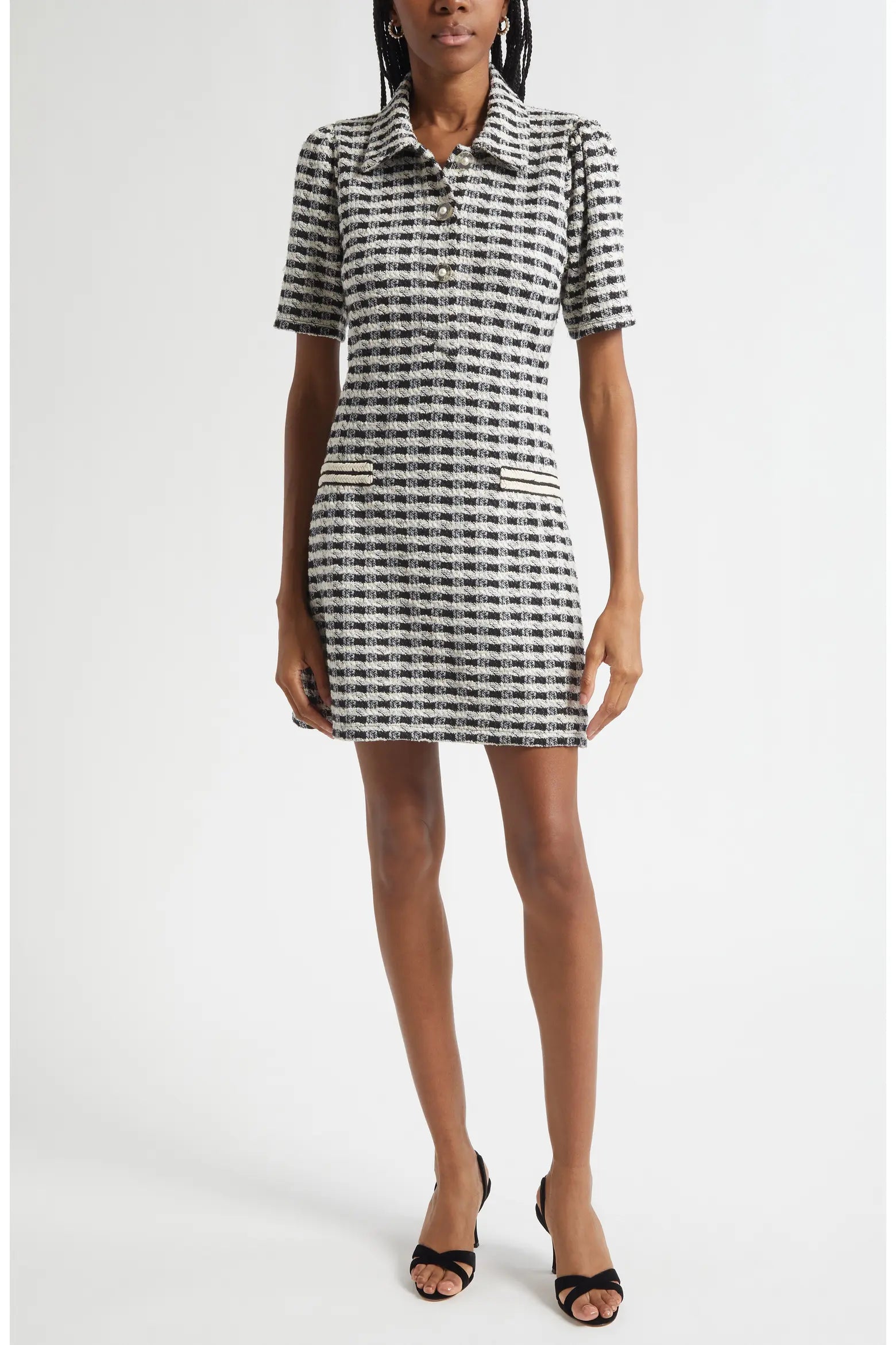 Raa3000 Ramy Brook Black Gingham Dress