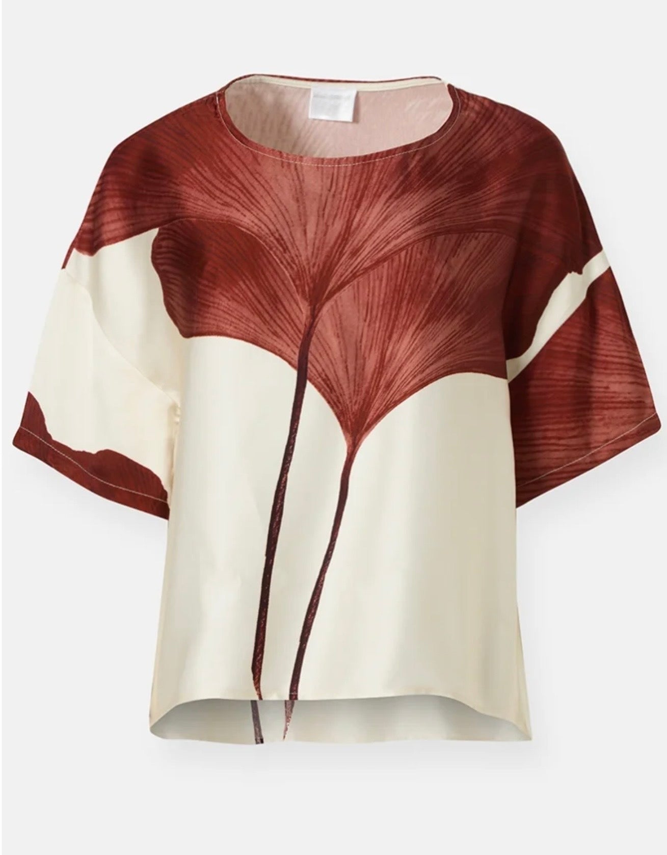 An087 Brick Leaf Blouse