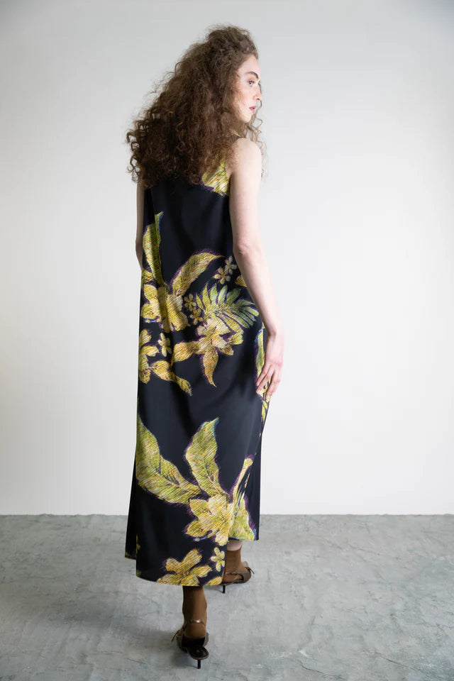 Ps2451 Draped Silk Slip Dress