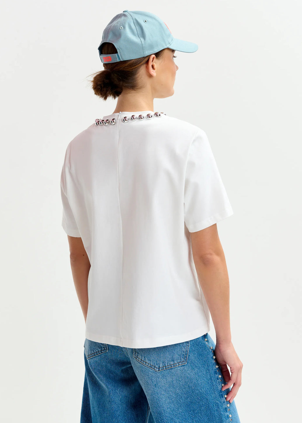 Esintenso Embellished Tshirt - White