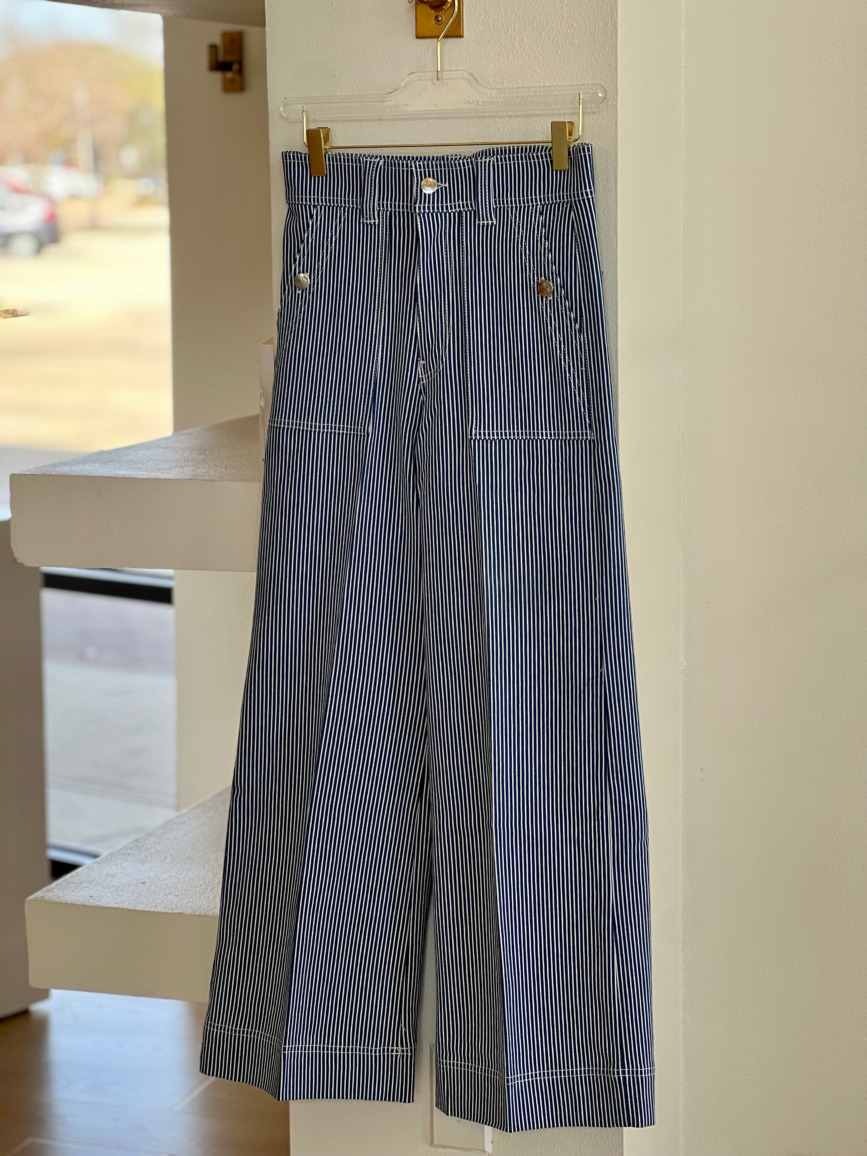 Vi32118 Vilagallo Striped Denim Pants