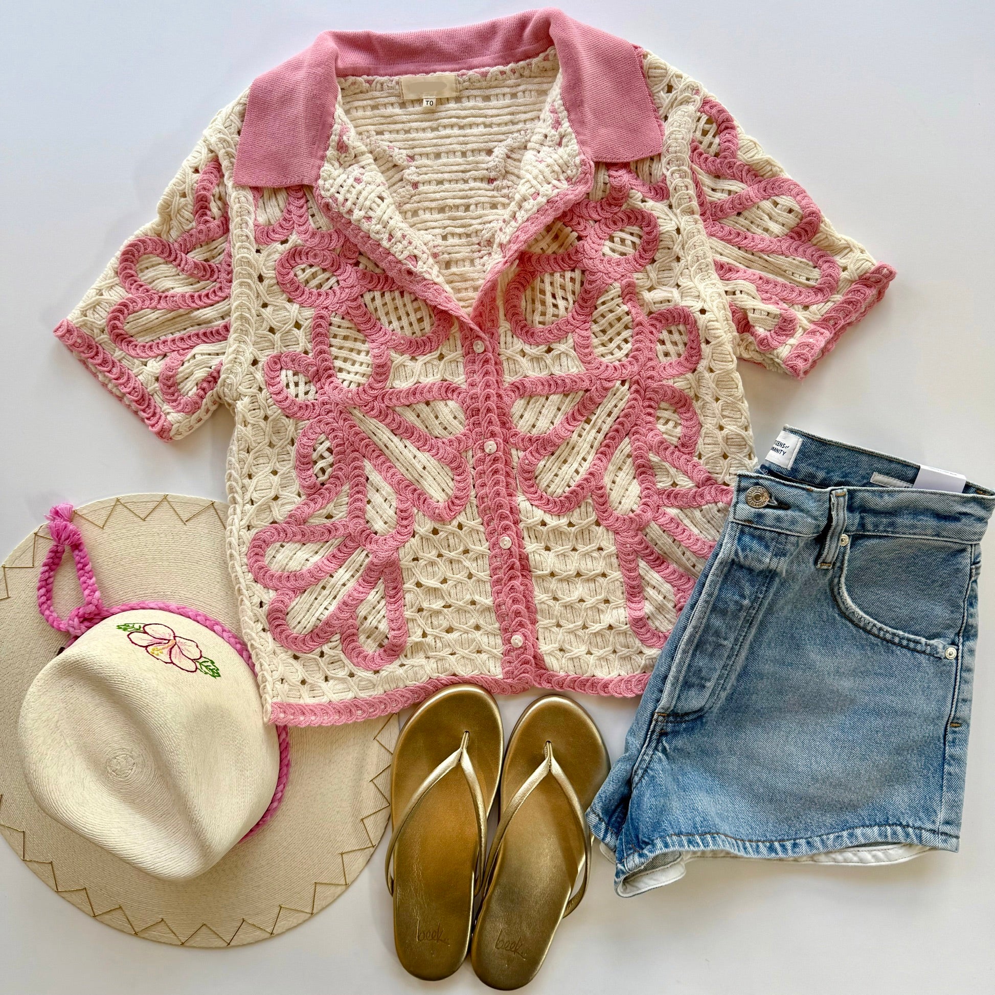 Su00227 Pink Knit Top