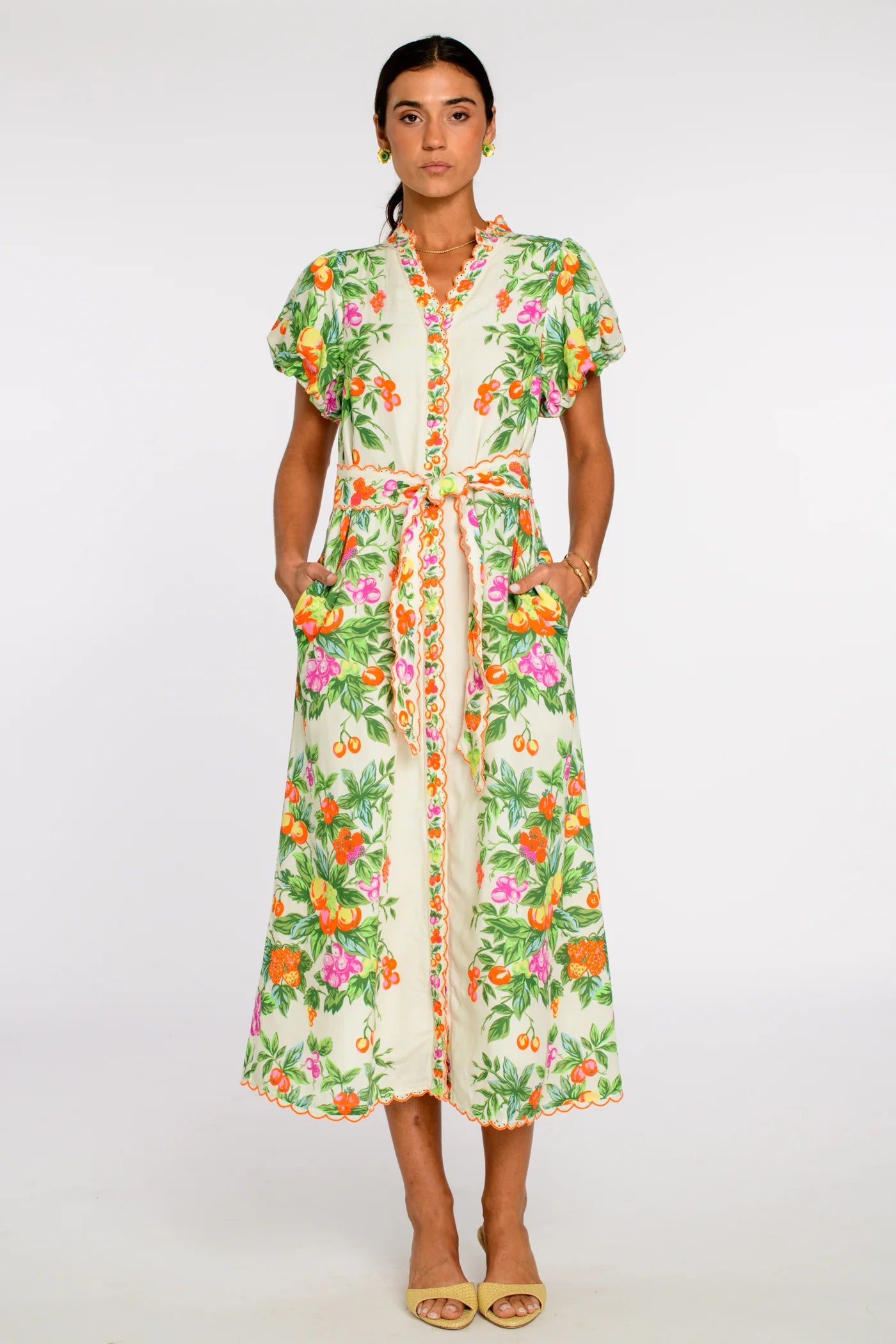 El5312 Floral Midi Dress