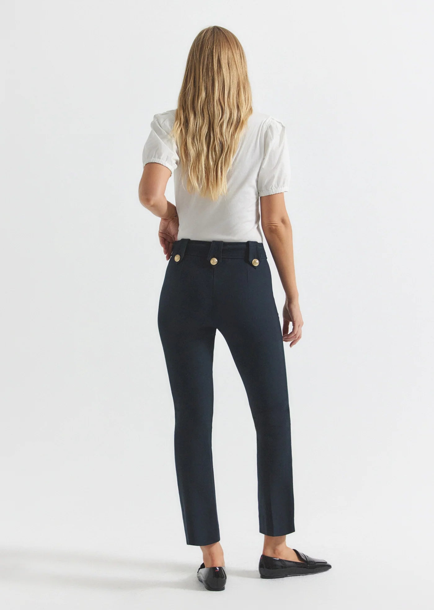 De1347 Navy Slim Trouser