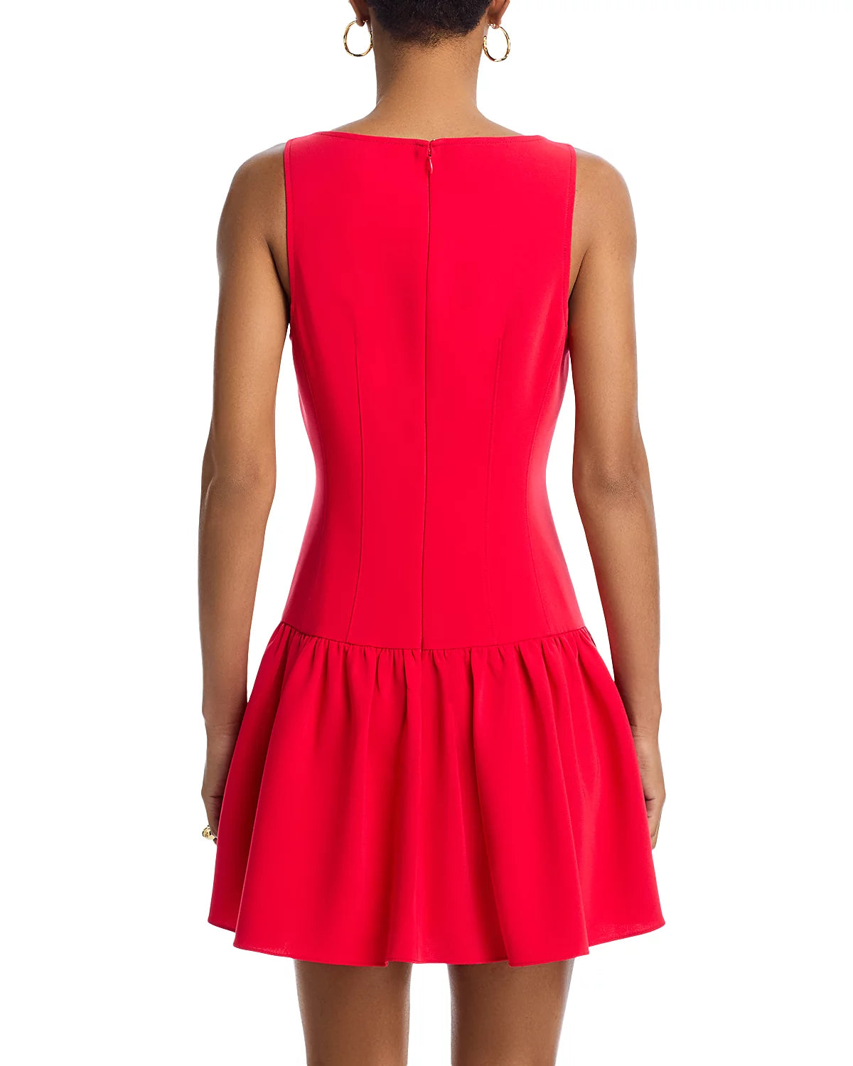 Cizd1319 Red Drop Waist Dress