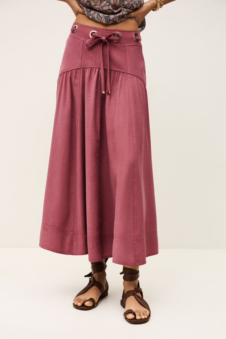 Badoni Mauve Maxi Skirt