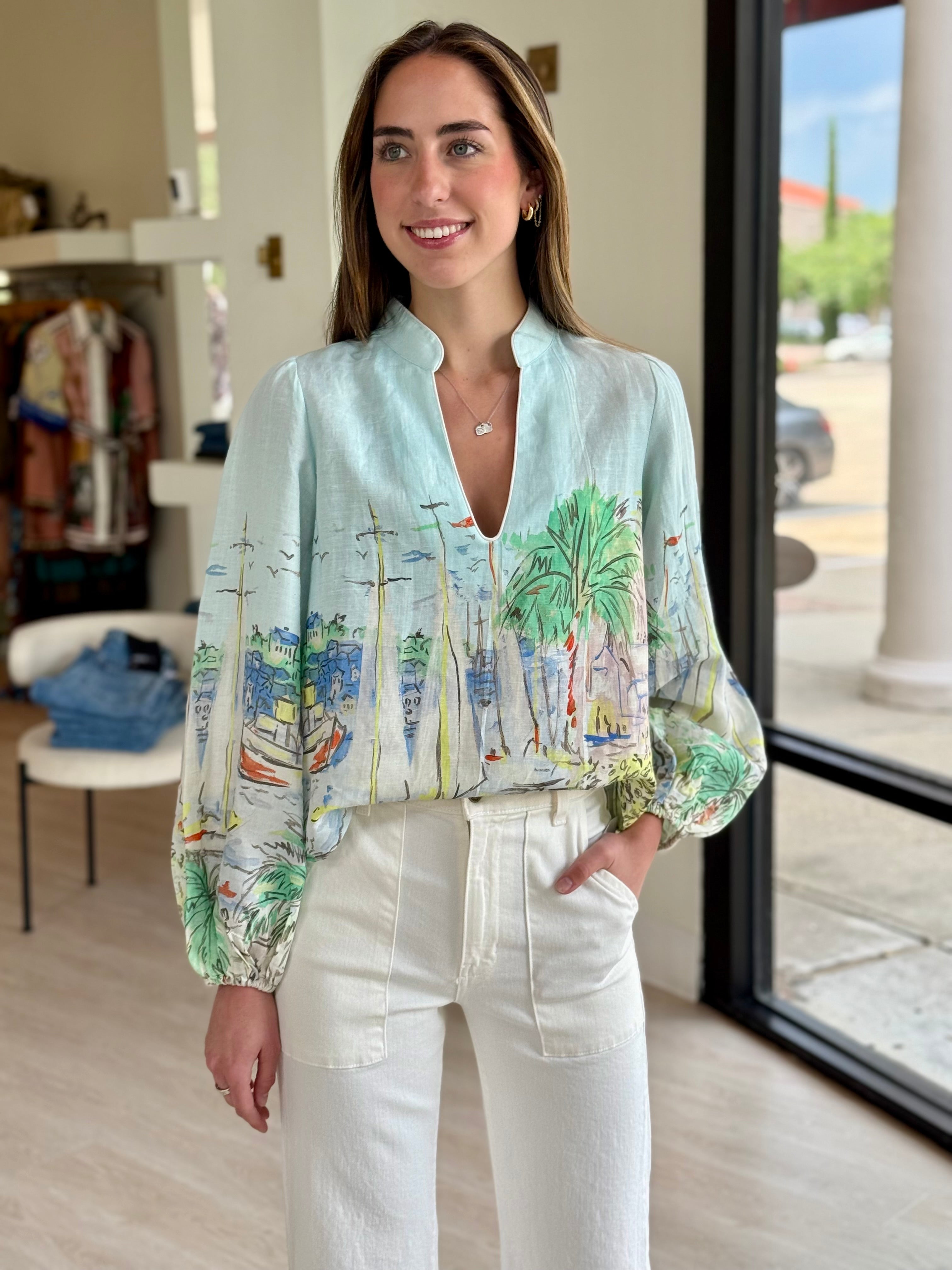 El281303 Long sleeve Vacation Top