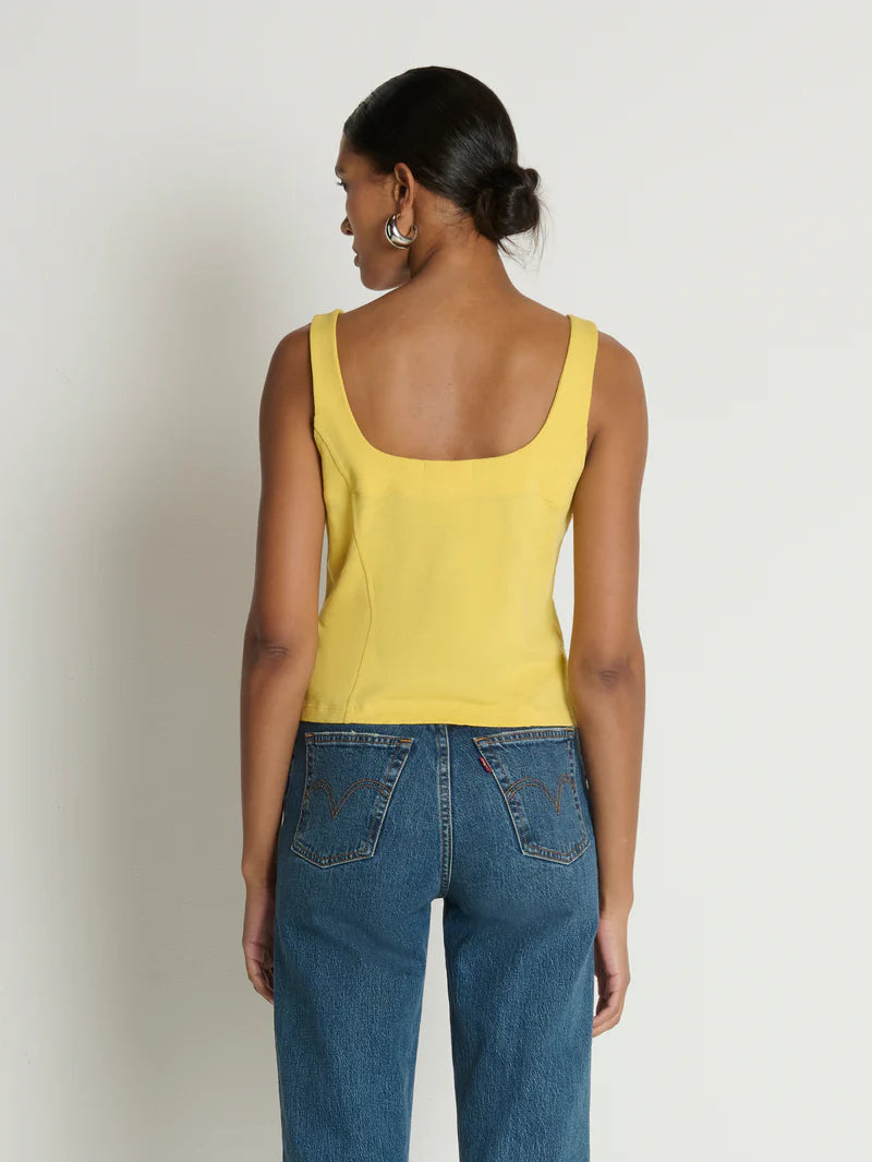 Na11437 Sunshine Yellow Button Tank