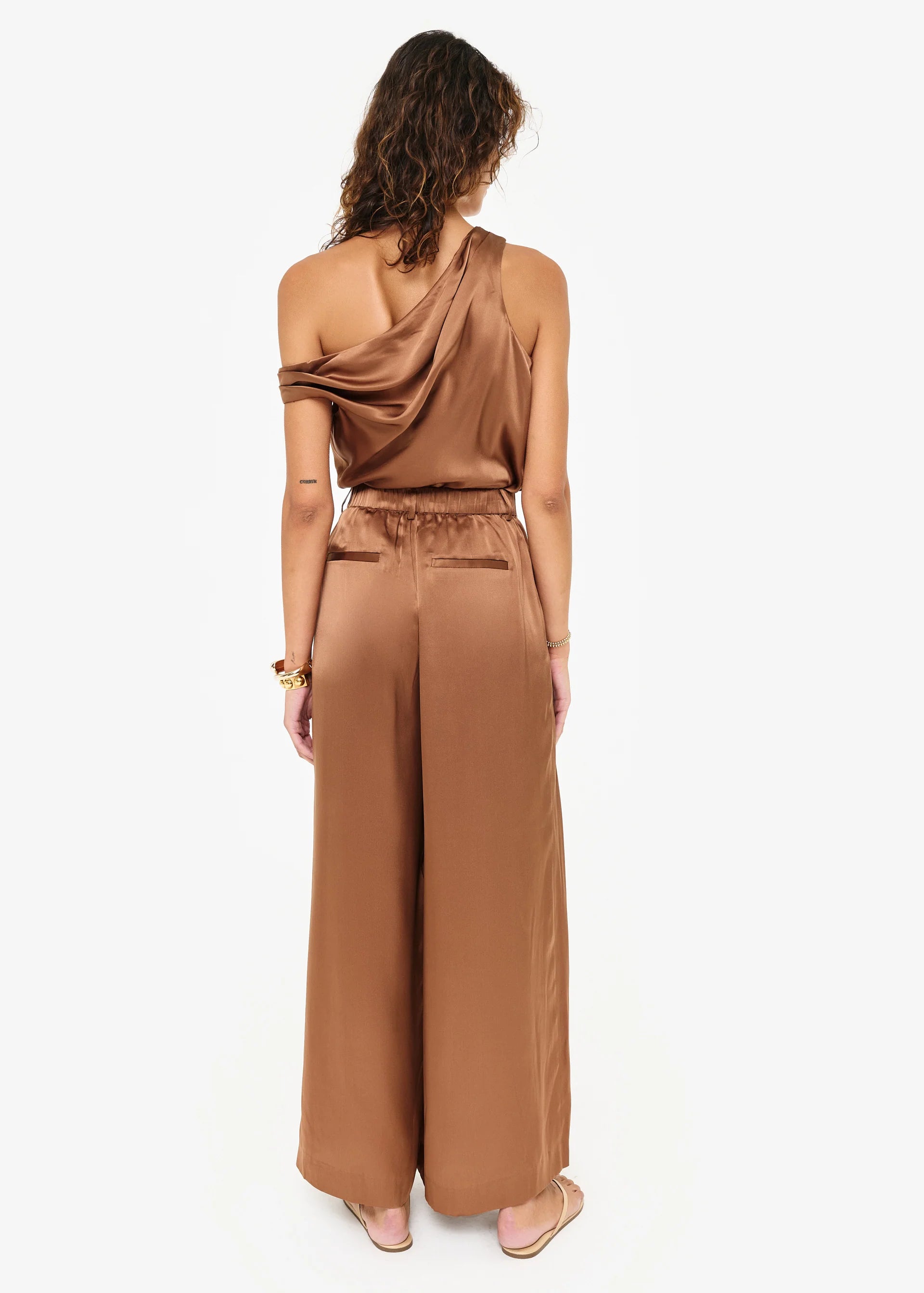 Cat12 Silk Off Shoulder Top