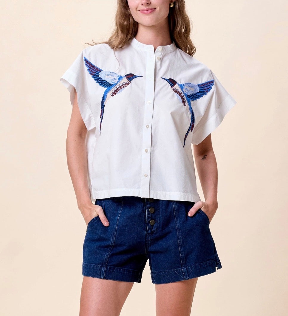 Cl201347 Bird Blouse