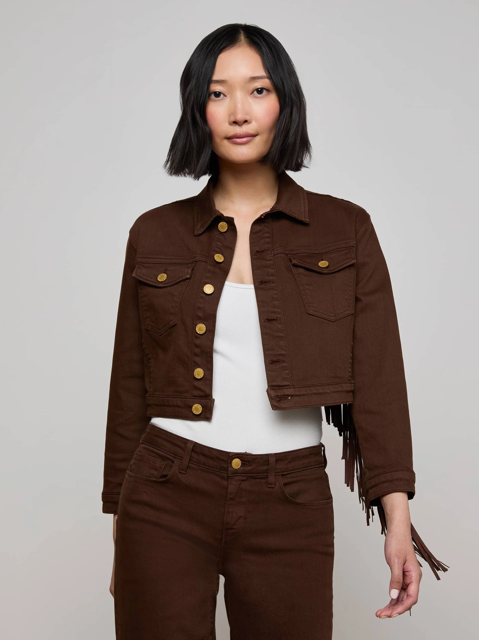 La1914 Brown Fringe Jacket