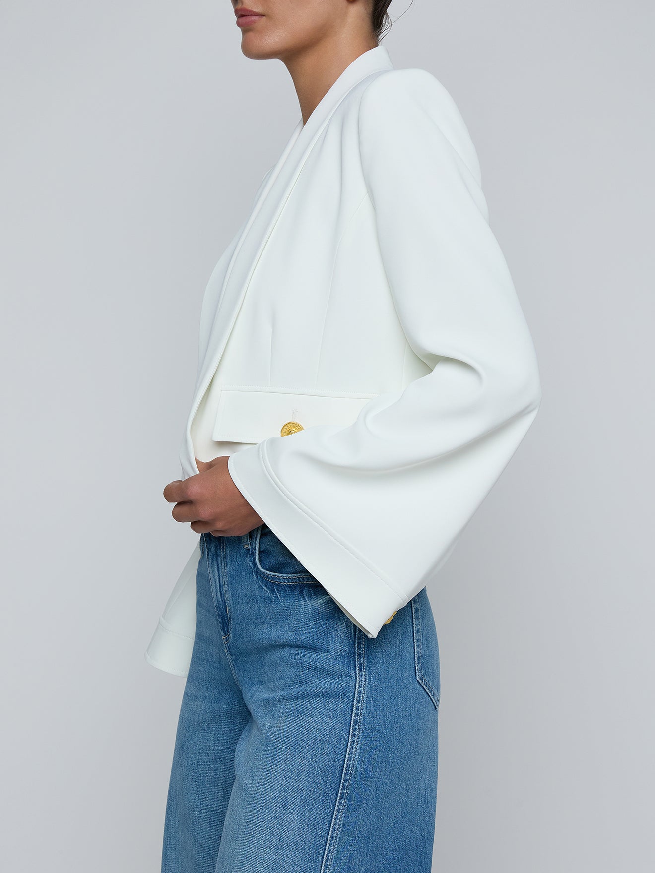 La1995 Ivory Button Jacket