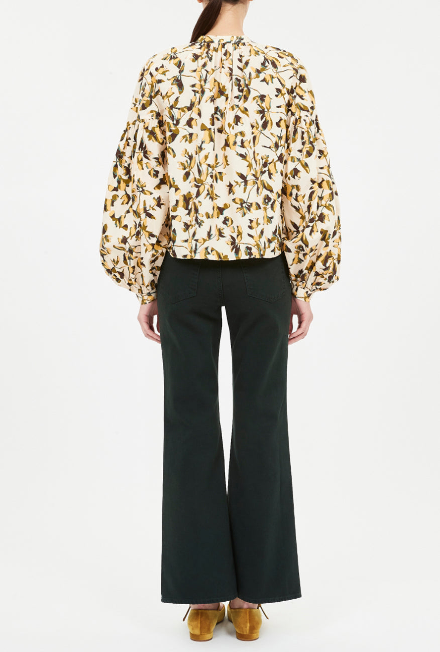 Ul0208 Cream Foliage Top