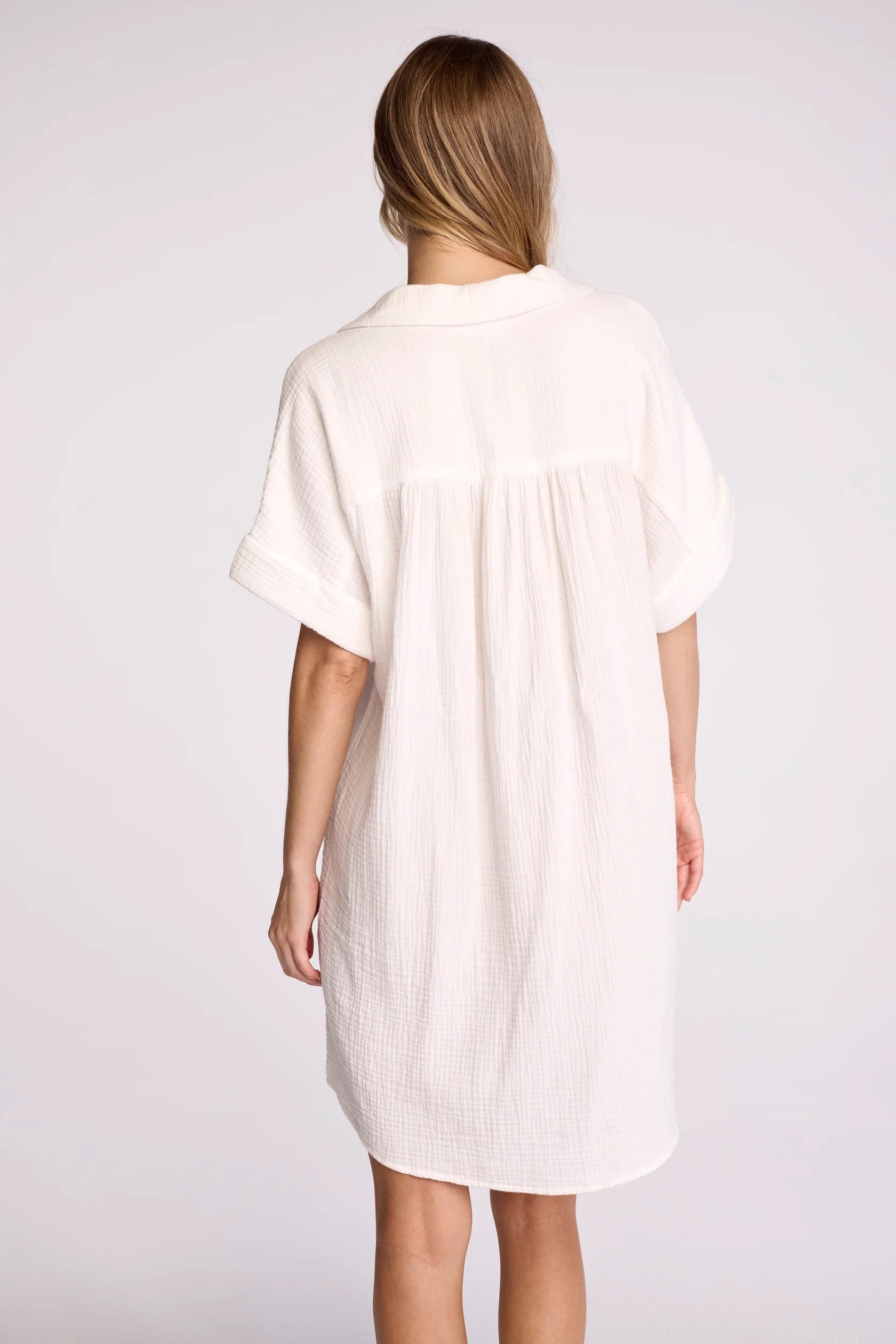Su224 White Gauze Dress