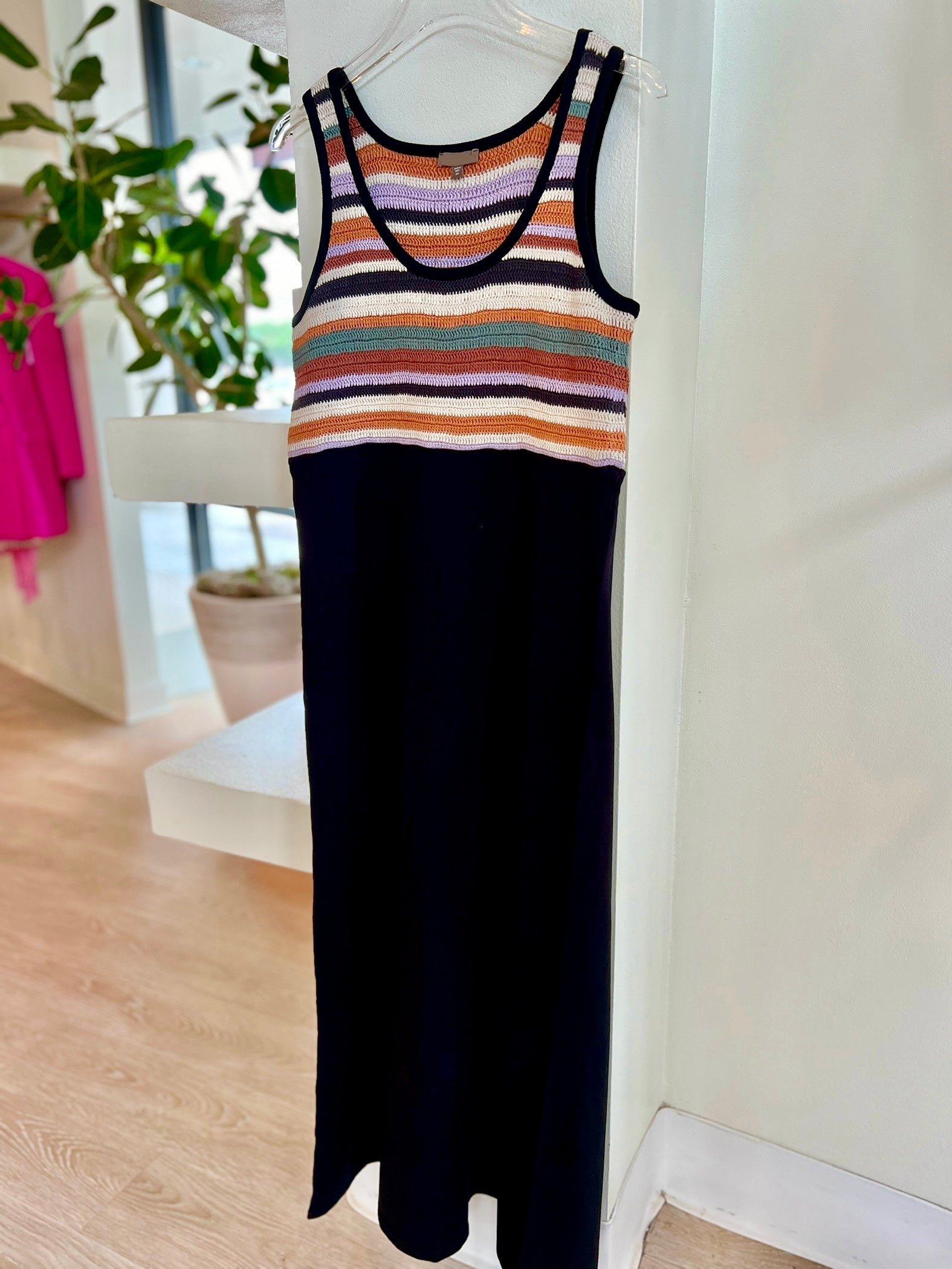 Lipa2587 Lilla P Crochet Maxi Dress - Black