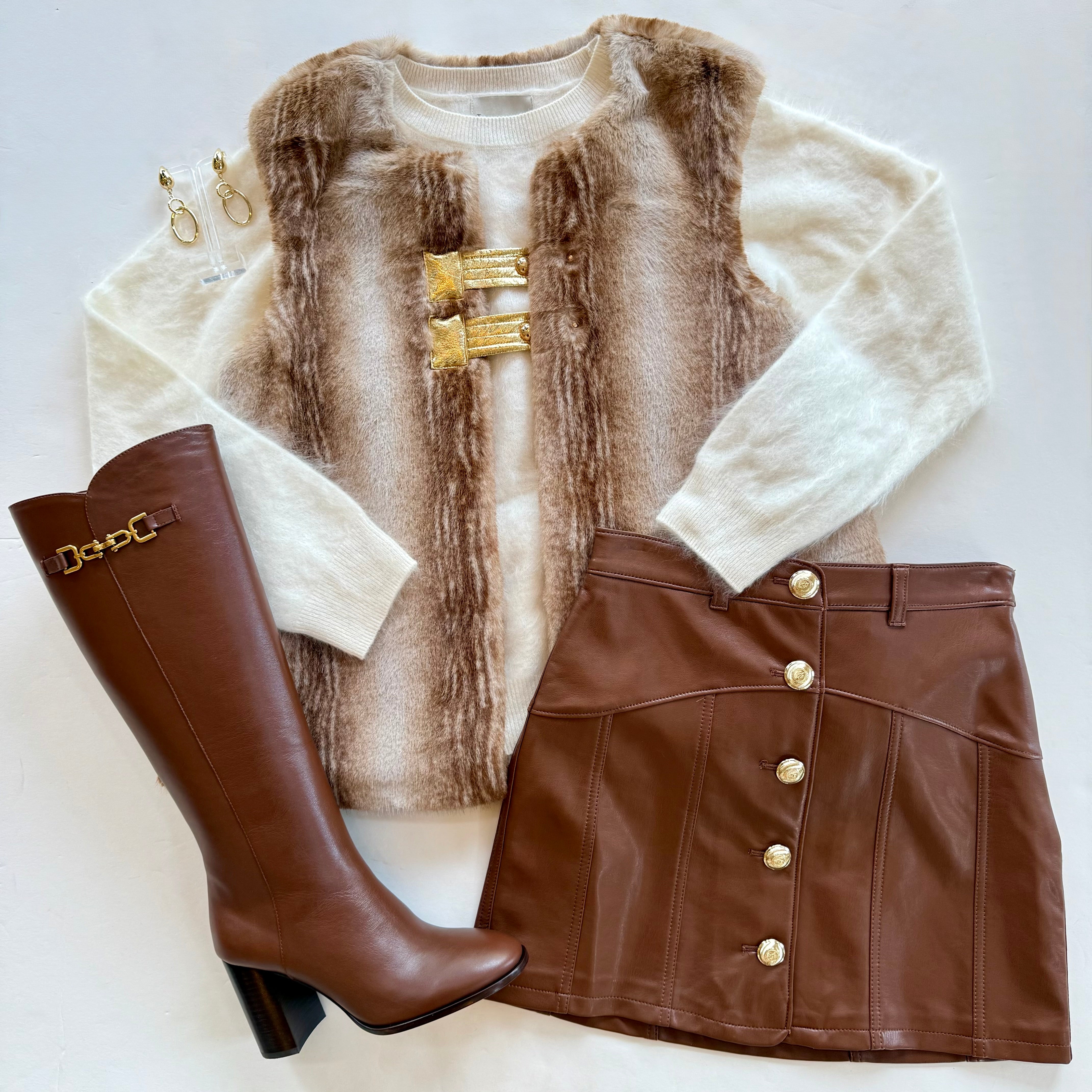 Em575 Faux Fur Vest