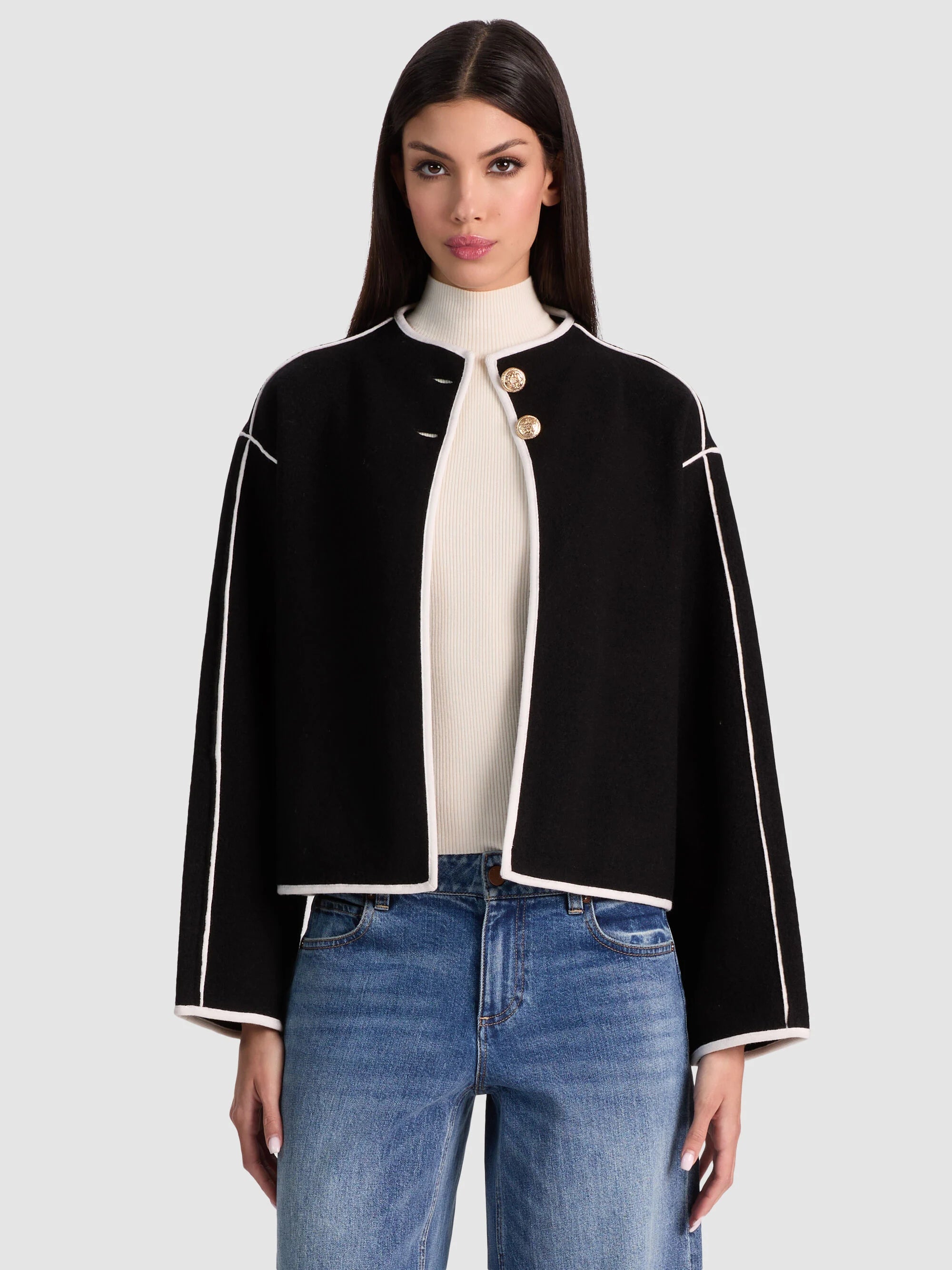 Al584735 Black Sweater Jacket