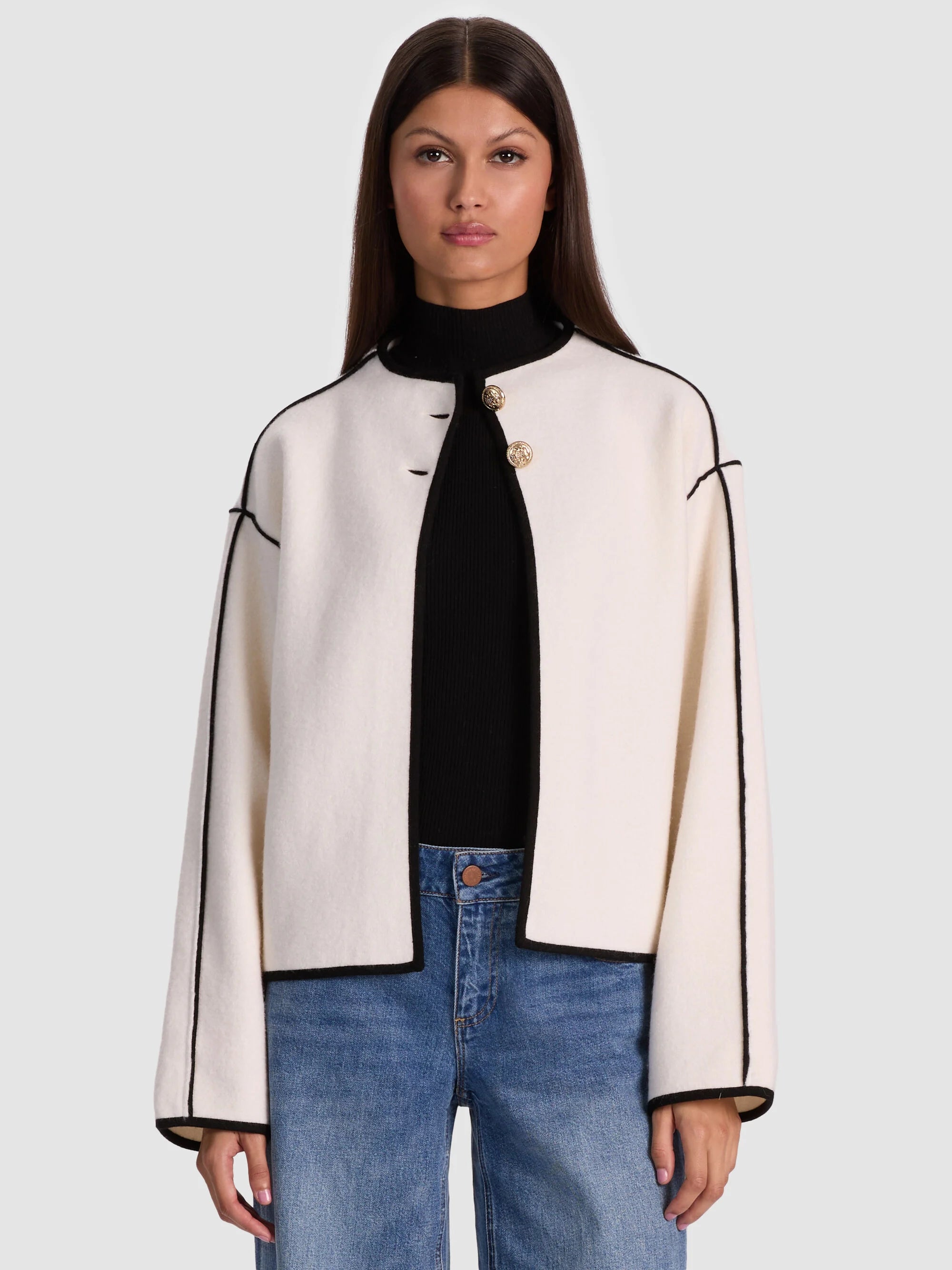 Al584735 Cream Sweater Jacket