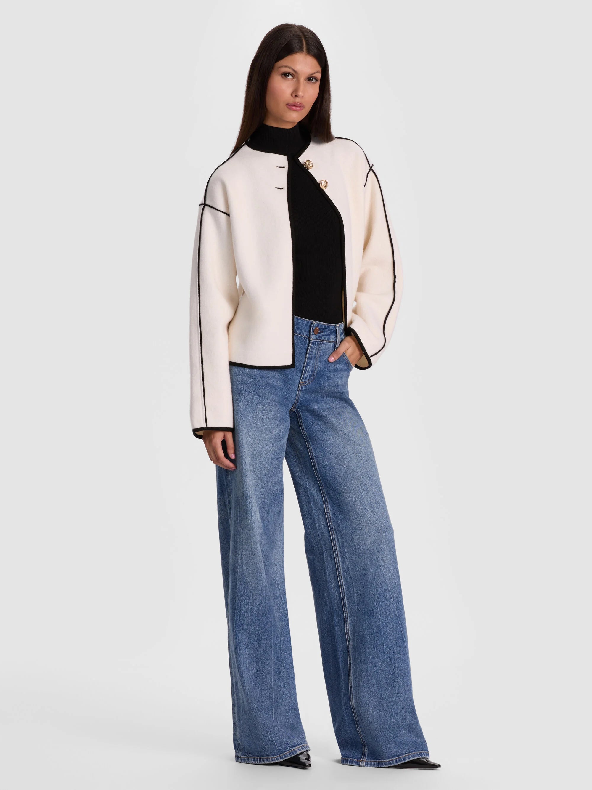 Al584735 Cream Sweater Jacket