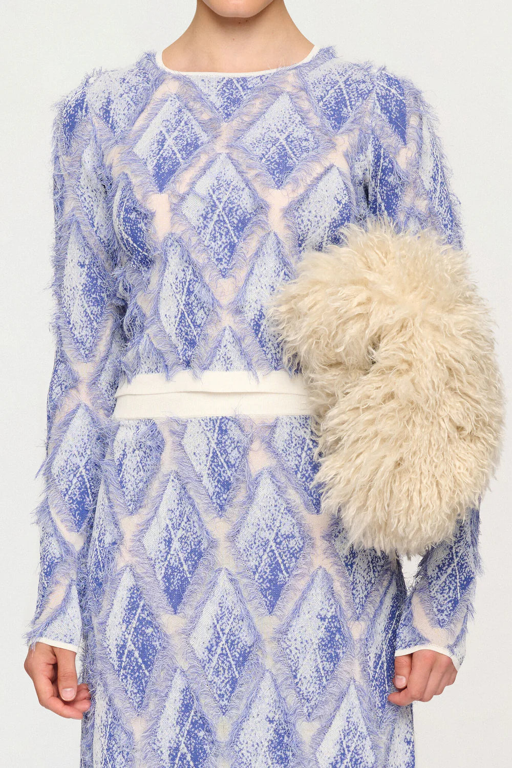 Cl1720 Lapis Jacquard Top